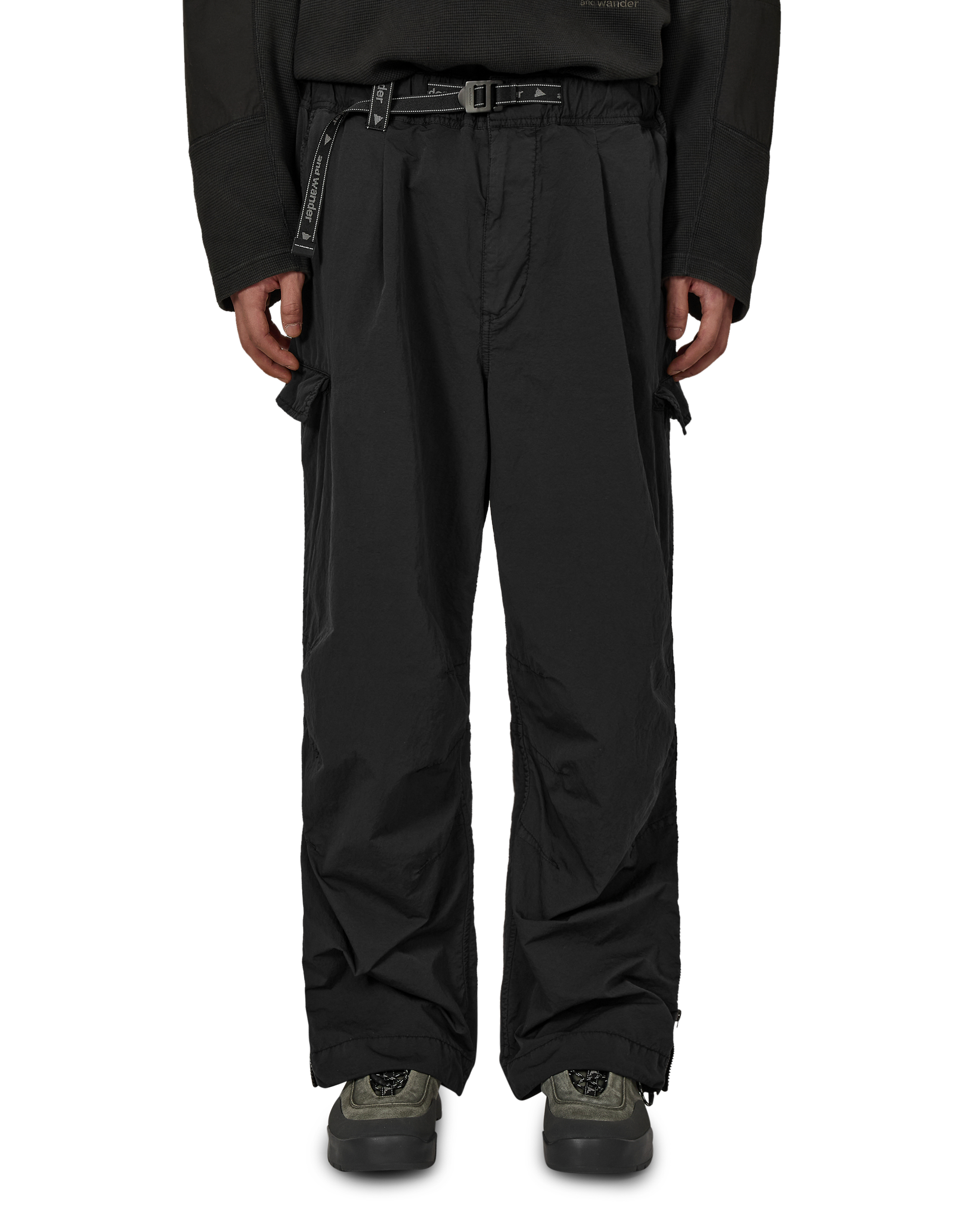 ROA ROA X And Wander Garment-dyed Pants J318332-S-Black front