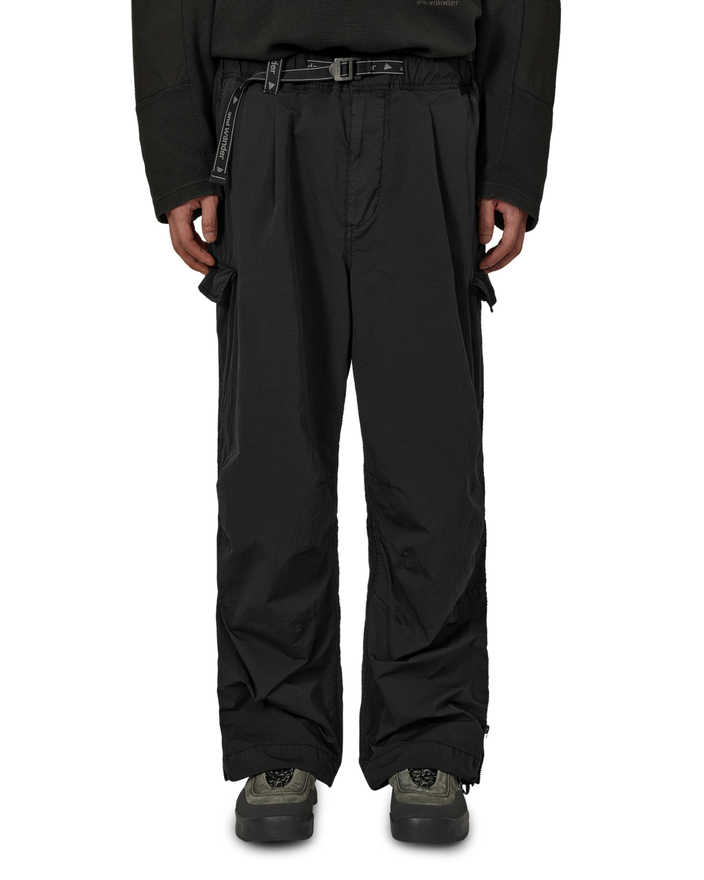 ROA ROA X And Wander Garment-dyed Pants J318332-S-Black front