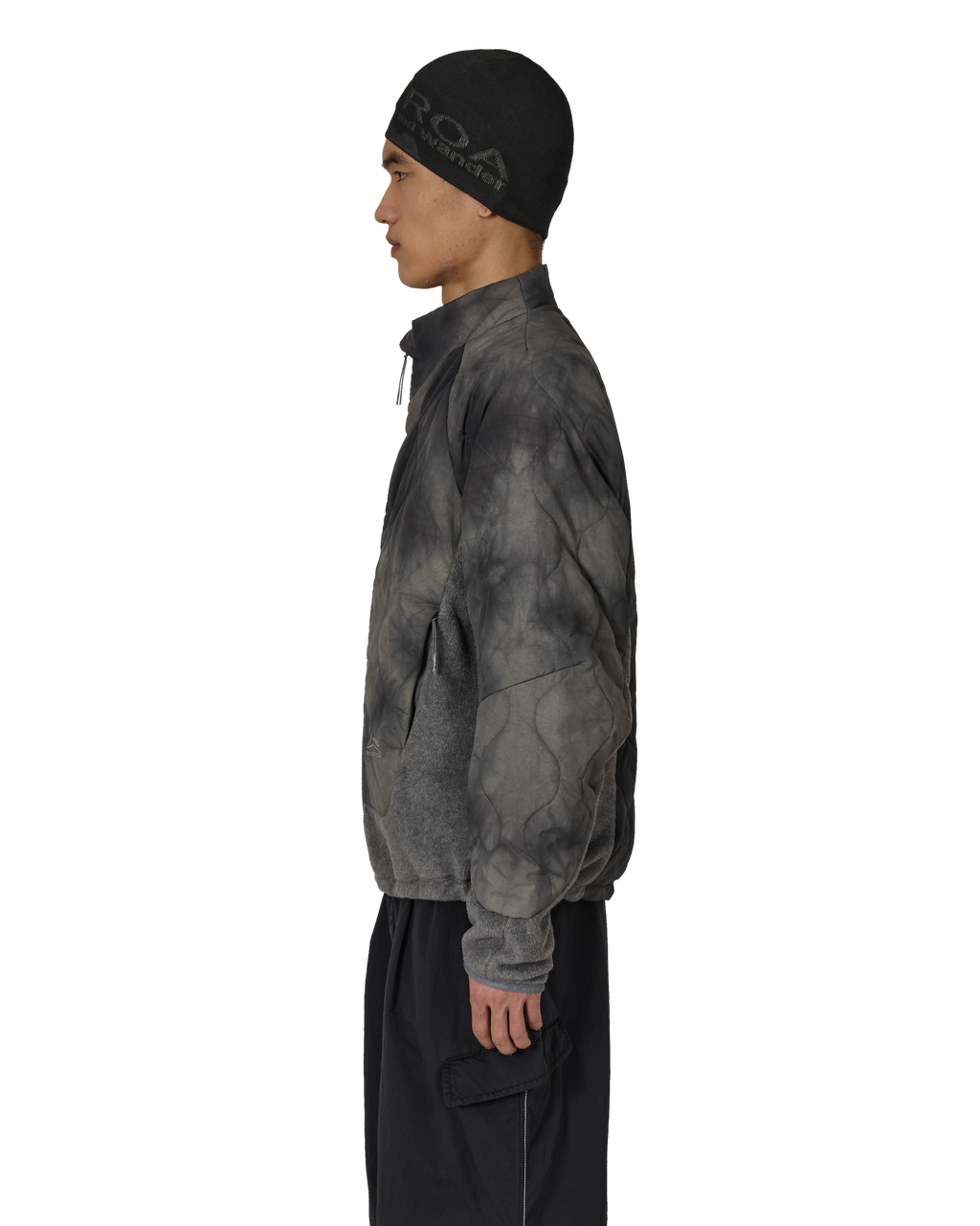 ROA ROA X And Wander Quilted Fleece Jacket J318334-S-Grey front