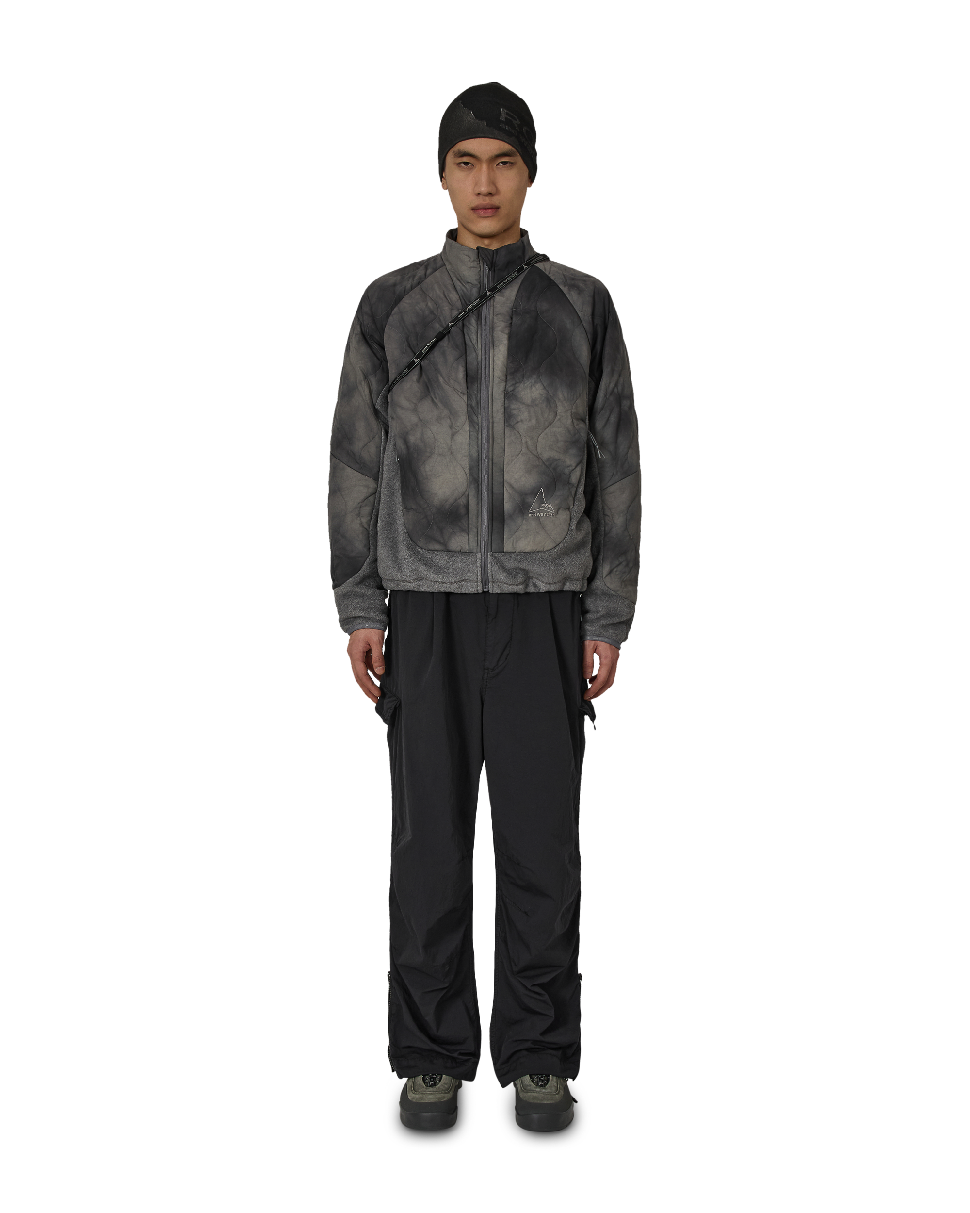 ROA ROA X And Wander Quilted Fleece Jacket J318334-S-Grey 4