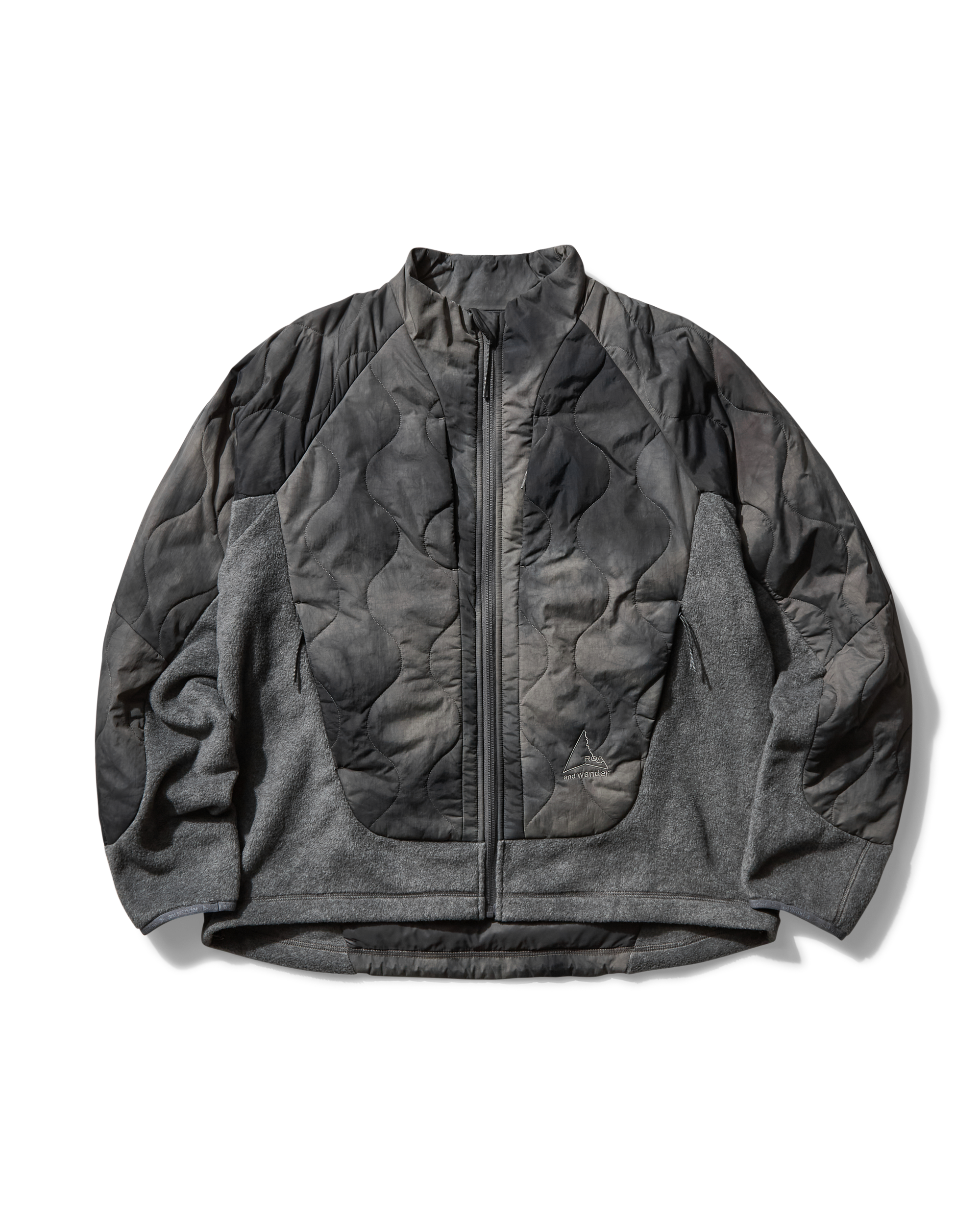 ROA ROA X And Wander Quilted Fleece Jacket J318334-S-Grey 9