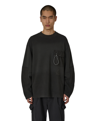 ROA ROA X And Wander Garment-dyed Long Sleeve J318335-S-Black front