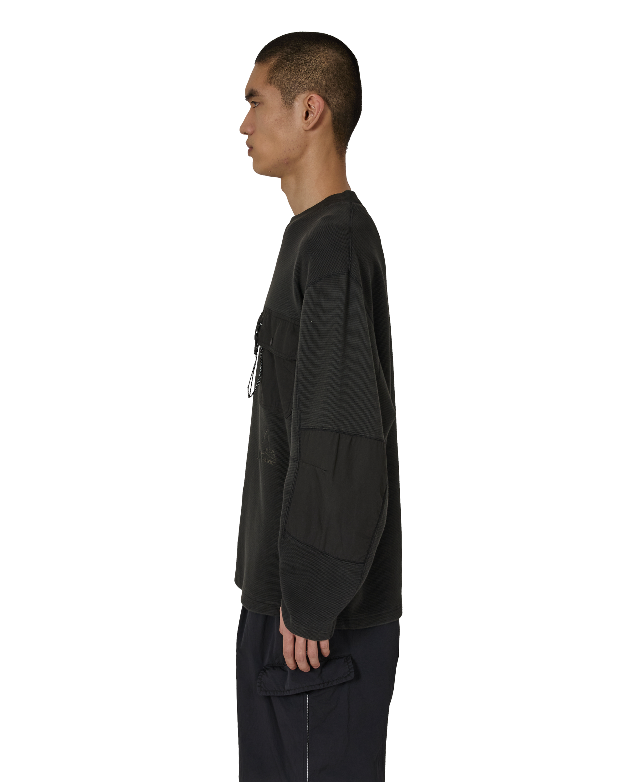 ROA ROA X And Wander Garment-dyed Long Sleeve J318335-S-Black 2