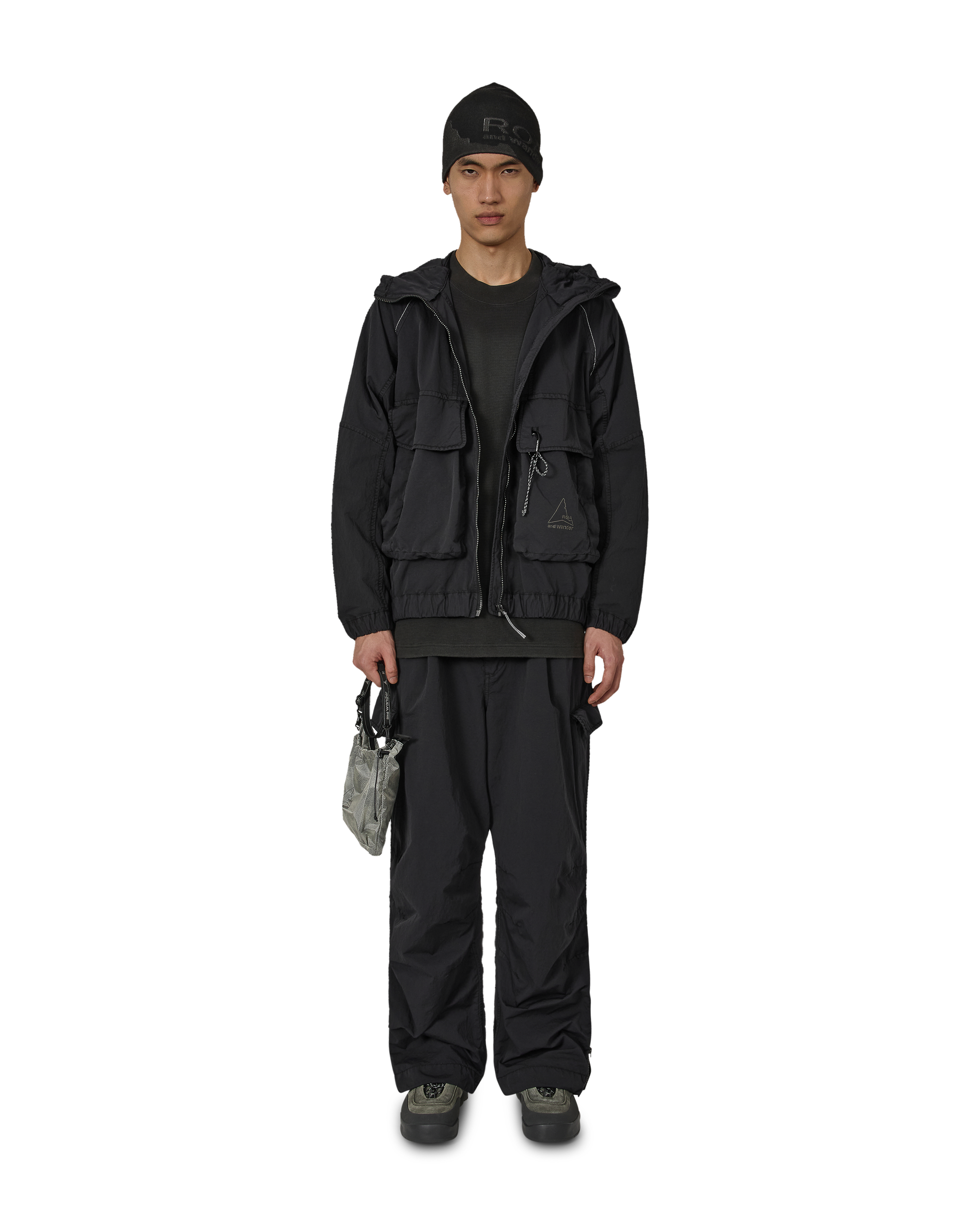 ROA ROA X And Wander Garment-dyed Long Sleeve J318335-S-Black 4