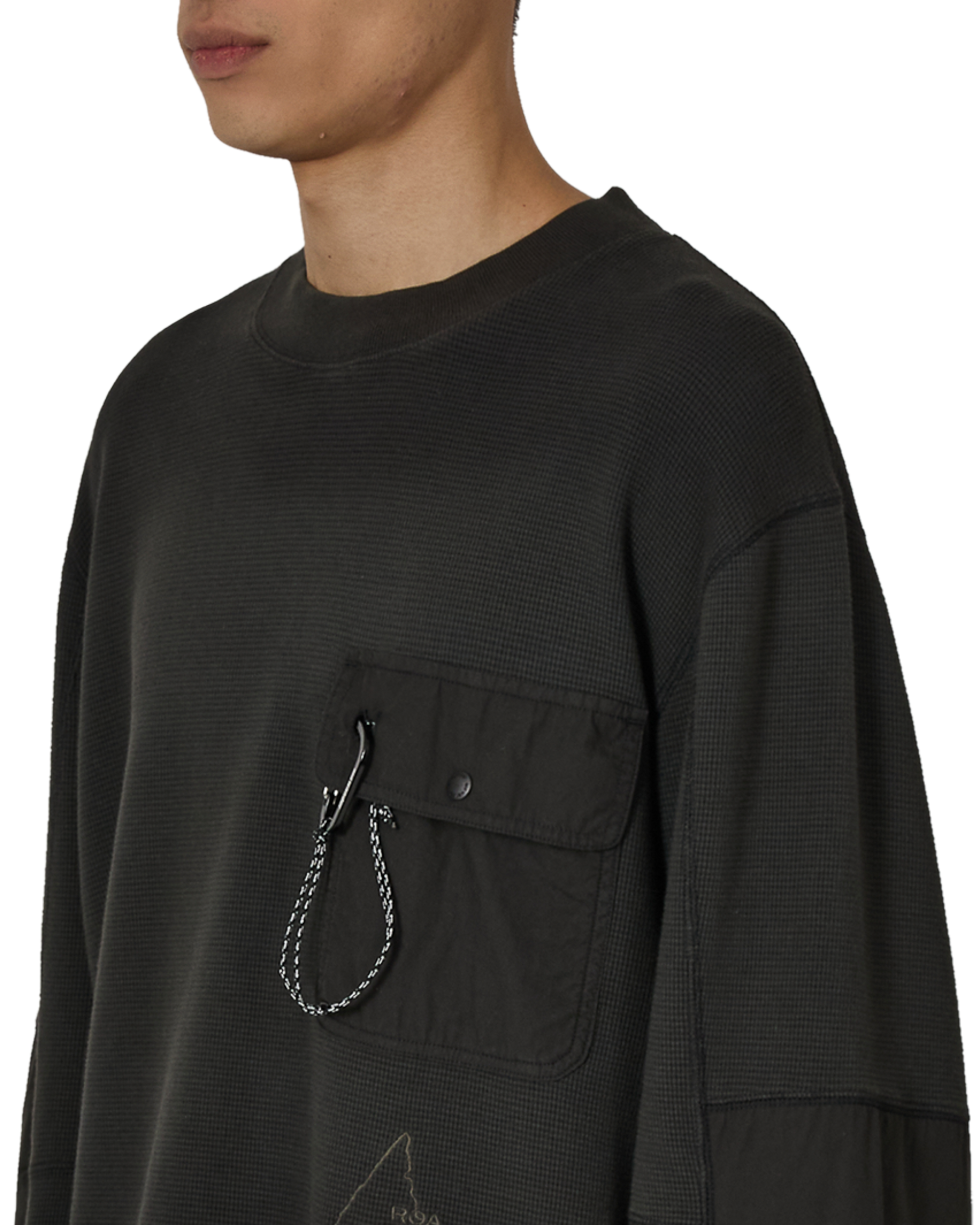 ROA ROA X And Wander Garment-dyed Long Sleeve J318335-S-Black 5