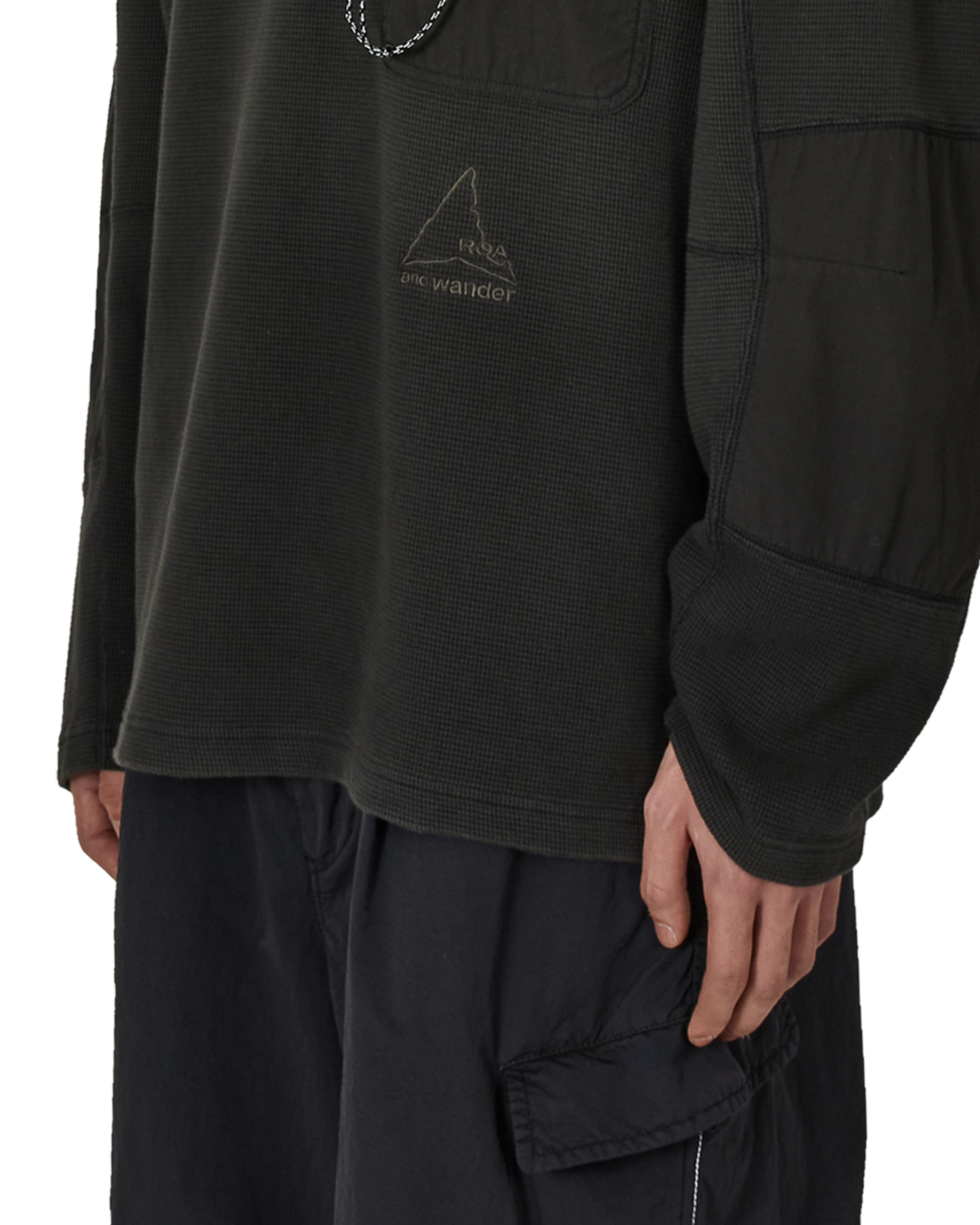 ROA ROA X And Wander Garment-dyed Long Sleeve J318335-S-Black 6