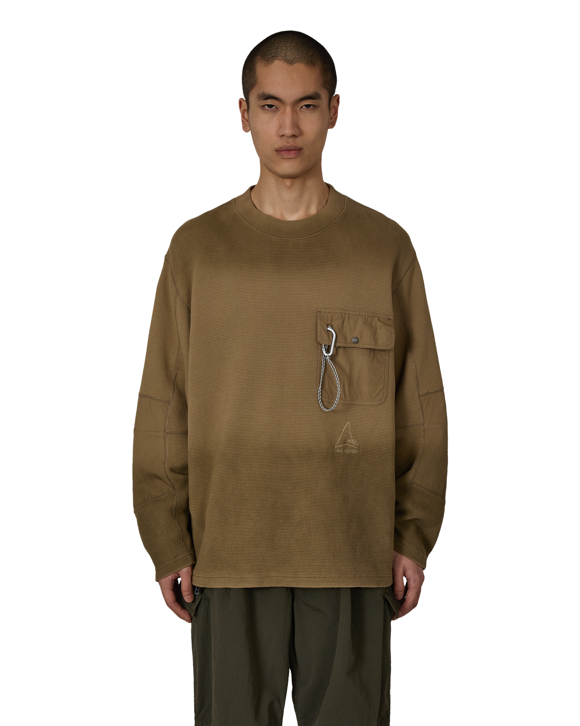 ROA ROA X And Wander Garment-dyed Long Sleeve J318336-S-Beige front