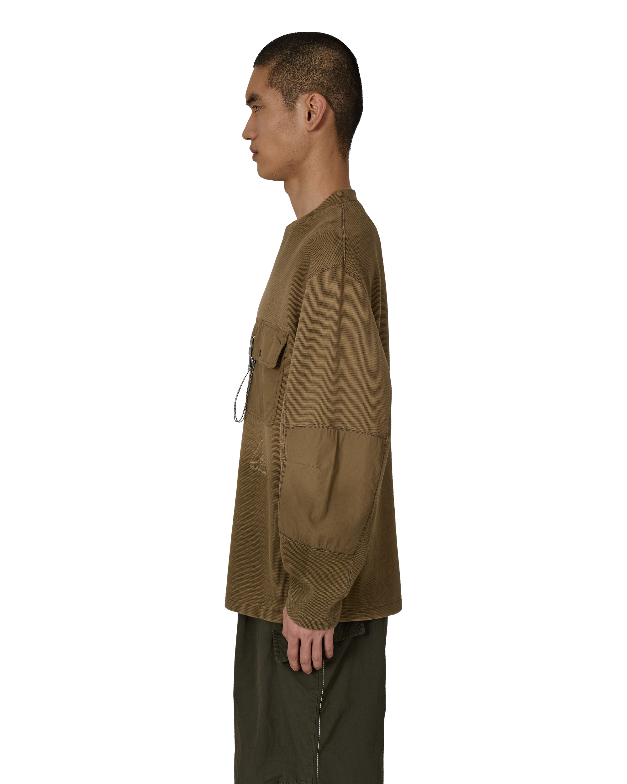 ROA ROA X And Wander Garment-dyed Long Sleeve J318336-S-Beige 2