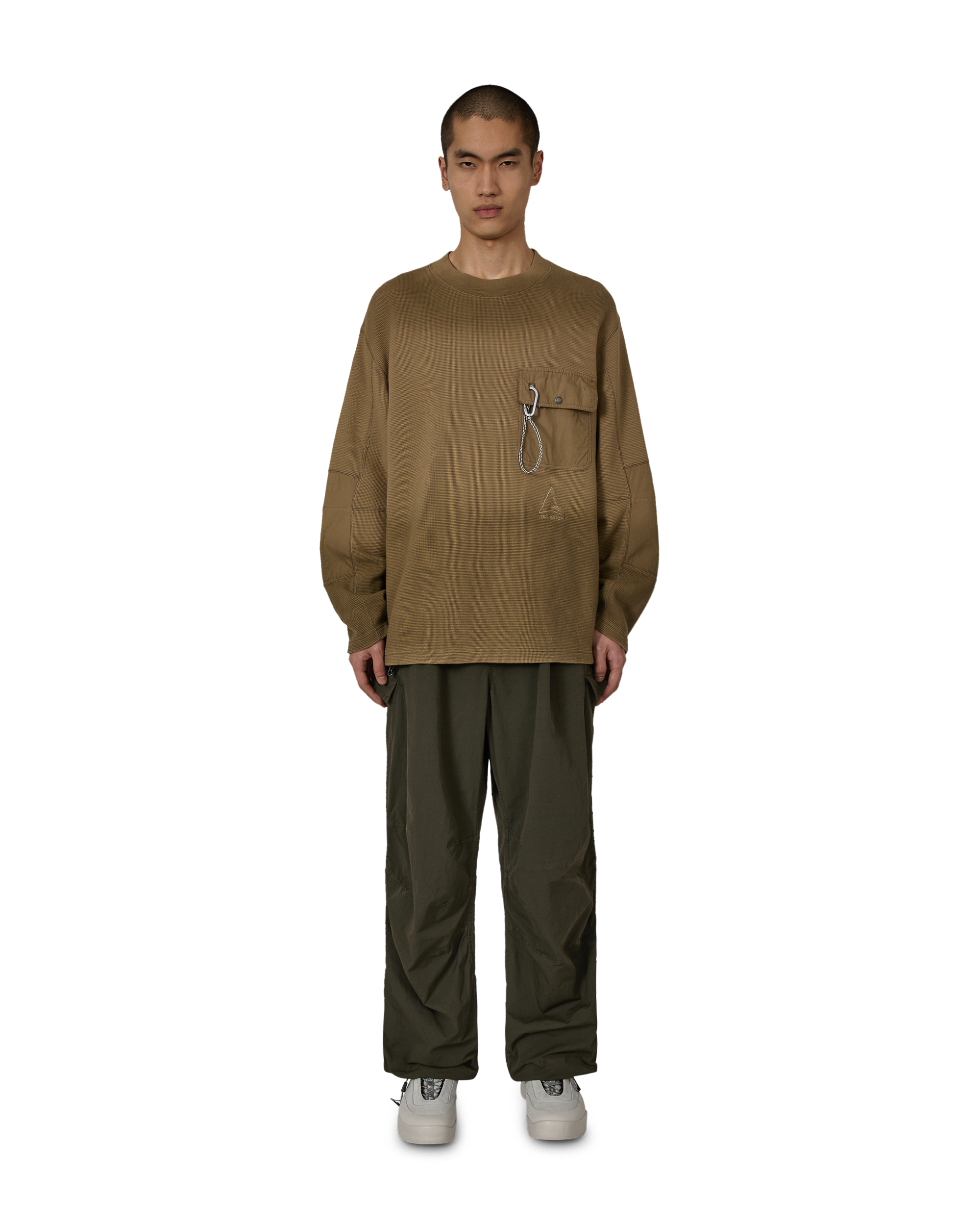 ROA ROA X And Wander Garment-dyed Long Sleeve J318336-S-Beige 4