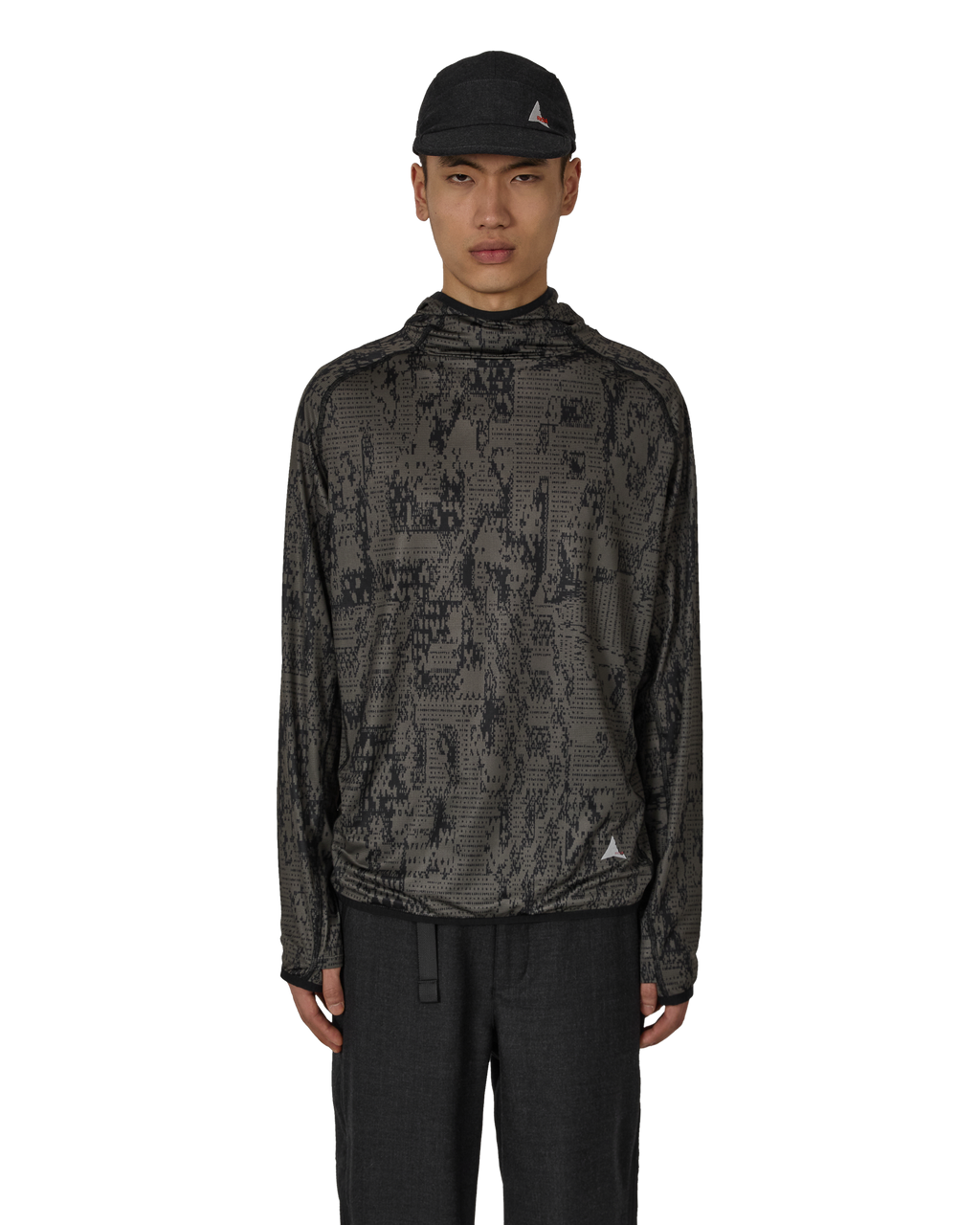ROA Laki Melted Print Uv Hoodie J315851-S-Green front