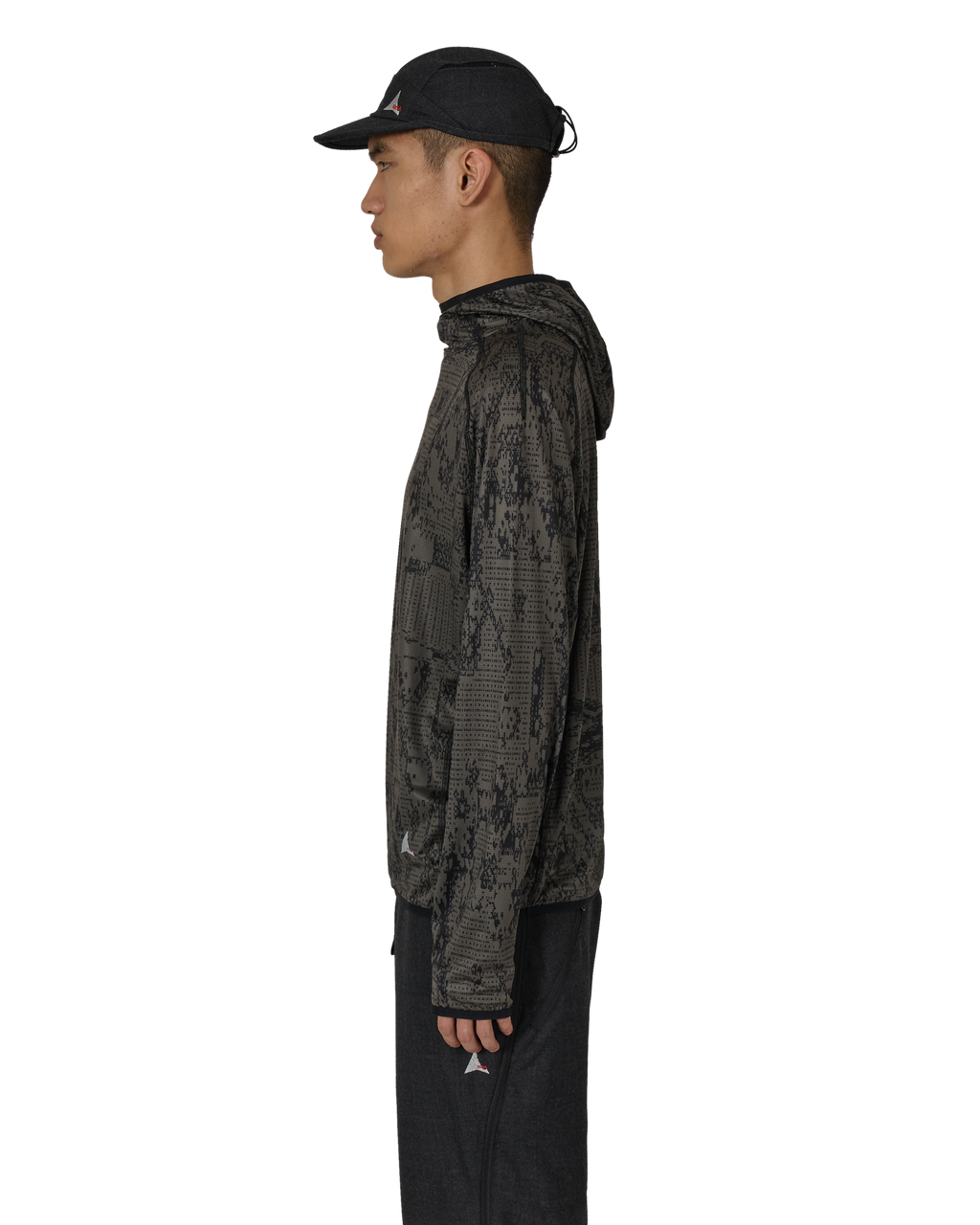 ROA Laki Melted Print Uv Hoodie J315851-S-Green front