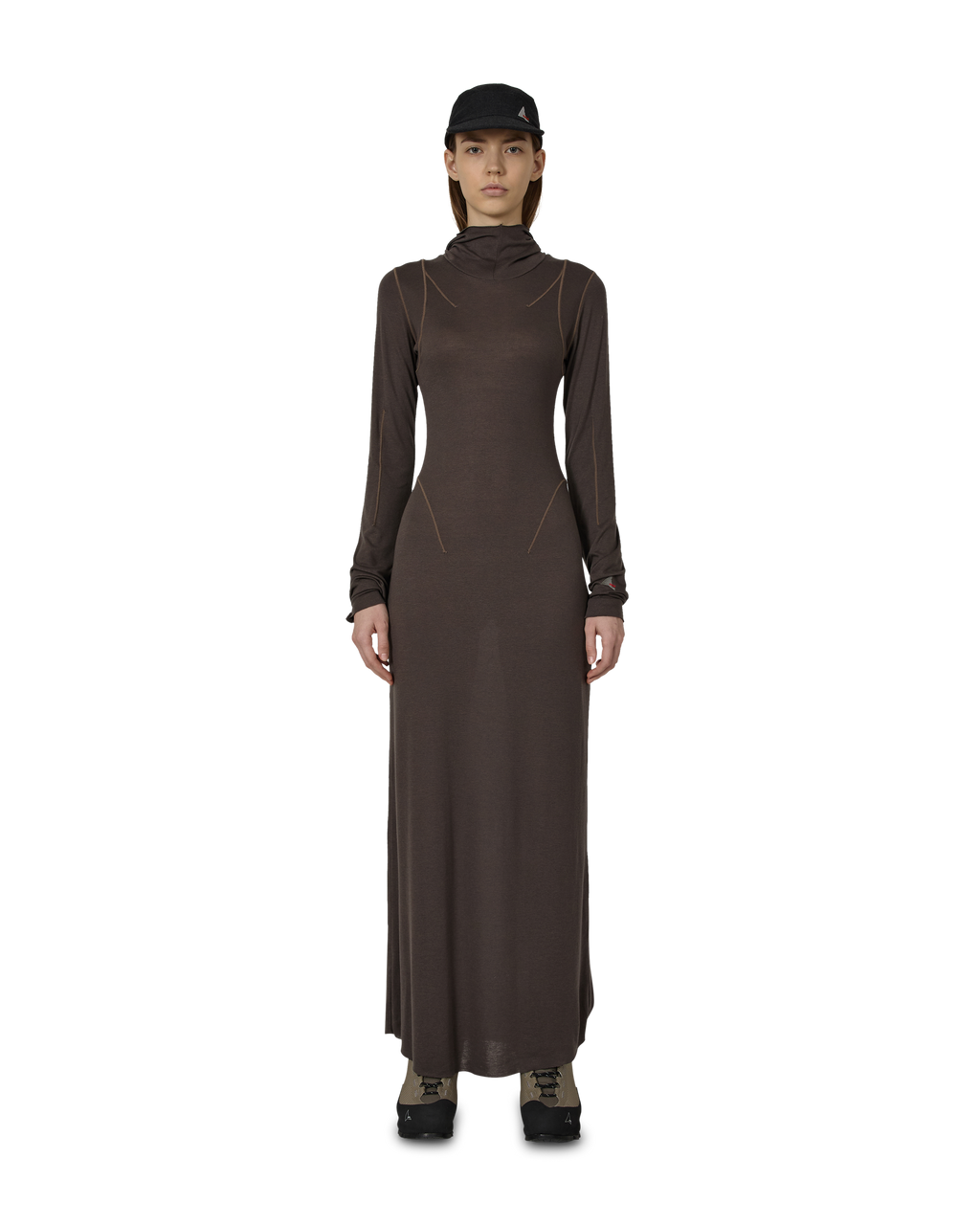 ROA Themba Sheer Hooded Dress J315899-XS-Grey front