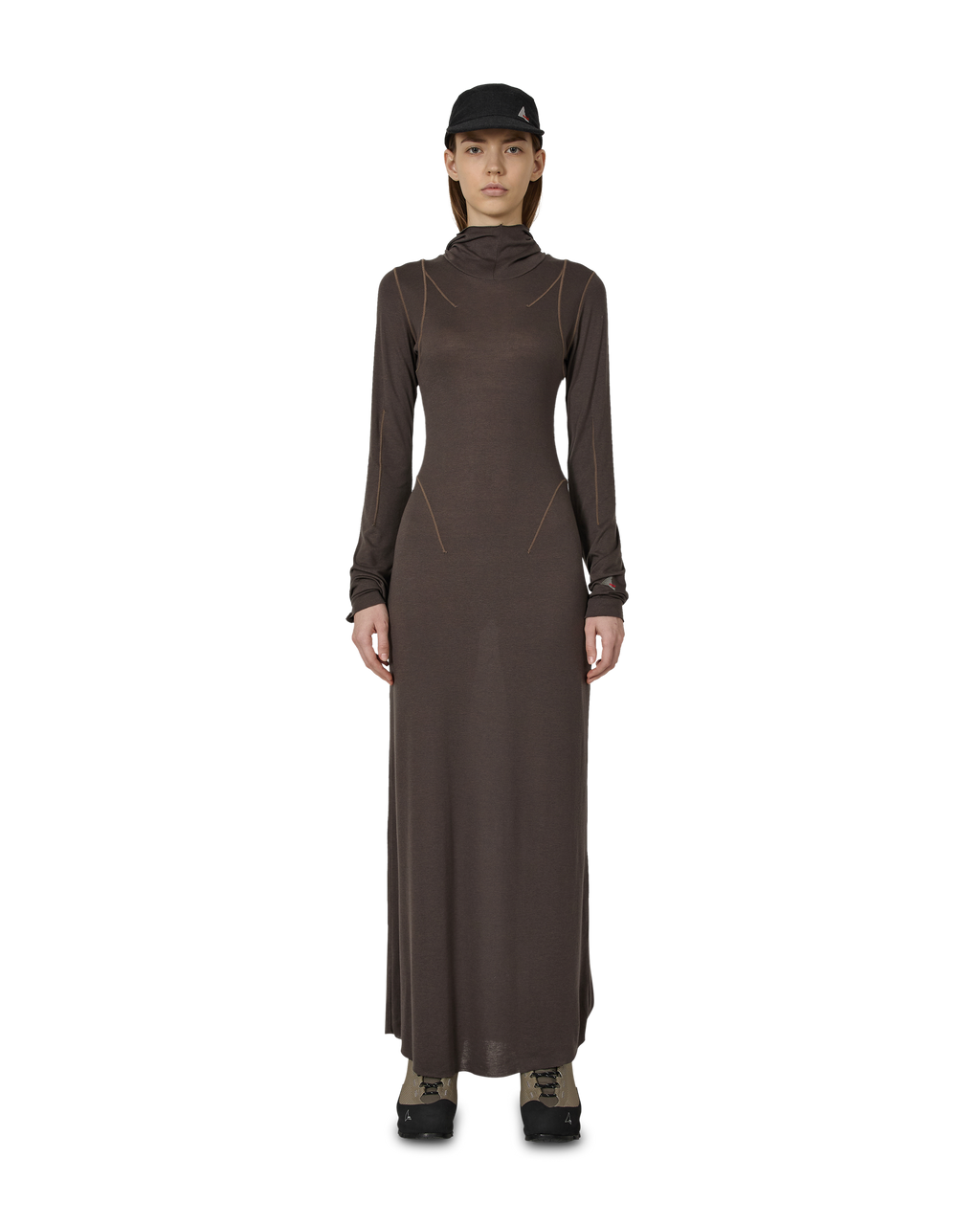 ROA Themba Sheer Hooded Dress J315899-XS-Grey front