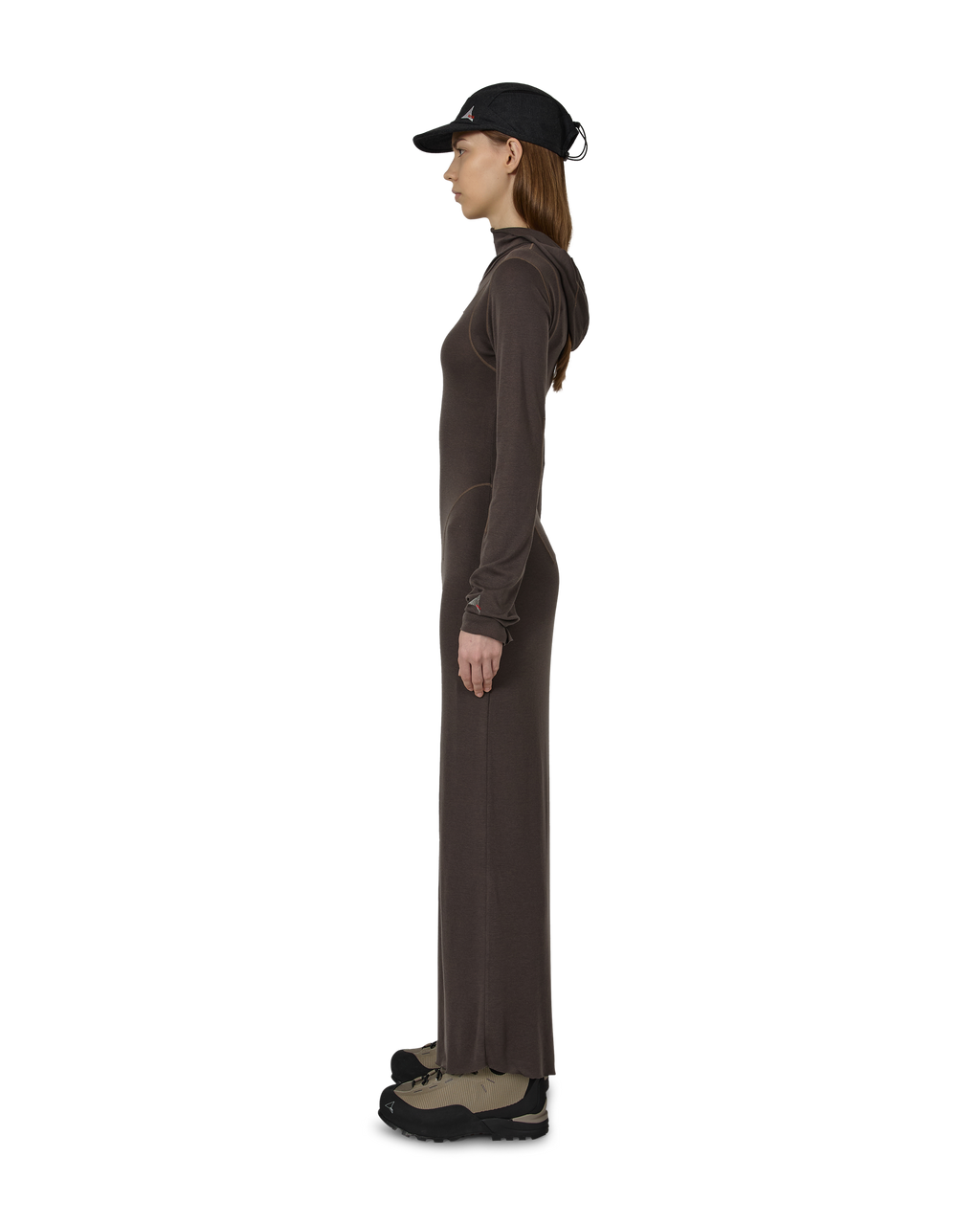 ROA Themba Sheer Hooded Dress J315899-XS-Grey front