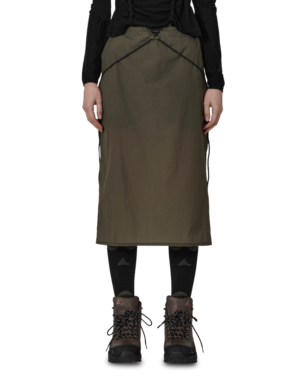 ROA Gly See Through Mid Skirt J315901-XS-Green front