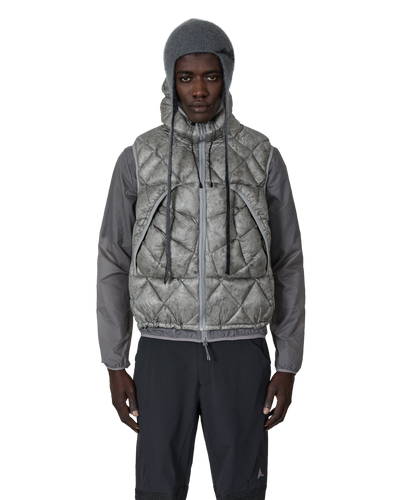 ROA Nuna 800 Fill Power Hooded Down Vest J315915-M-Grey front