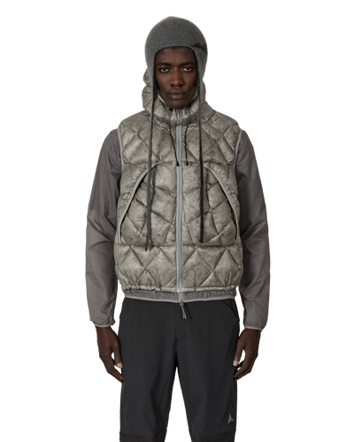 ROA Nuna 800 Fill Power Hooded Down Vest J315915-S-Grey front