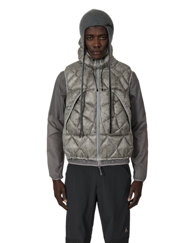 ROA Nuna 800 Fill Power Hooded Down Vest J315915-M-Grey front