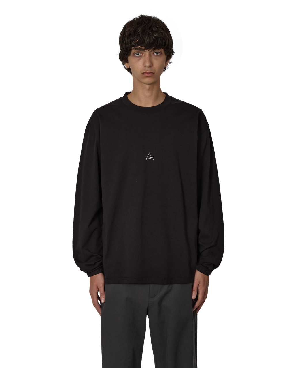 ROA Logo Organic Long Sleeve J316791-S-Black front