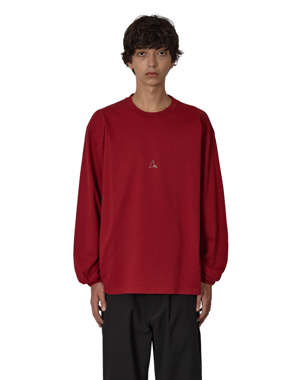 ROA Logo Organic Long Sleeve J316793-M-Red front