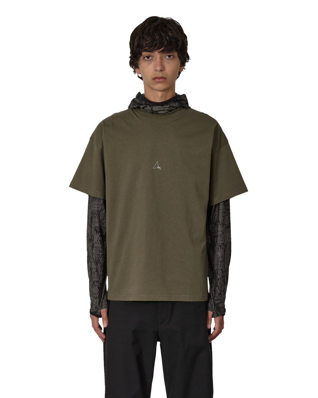 ROA Logo Organic T Shirt J316795-S-Green front