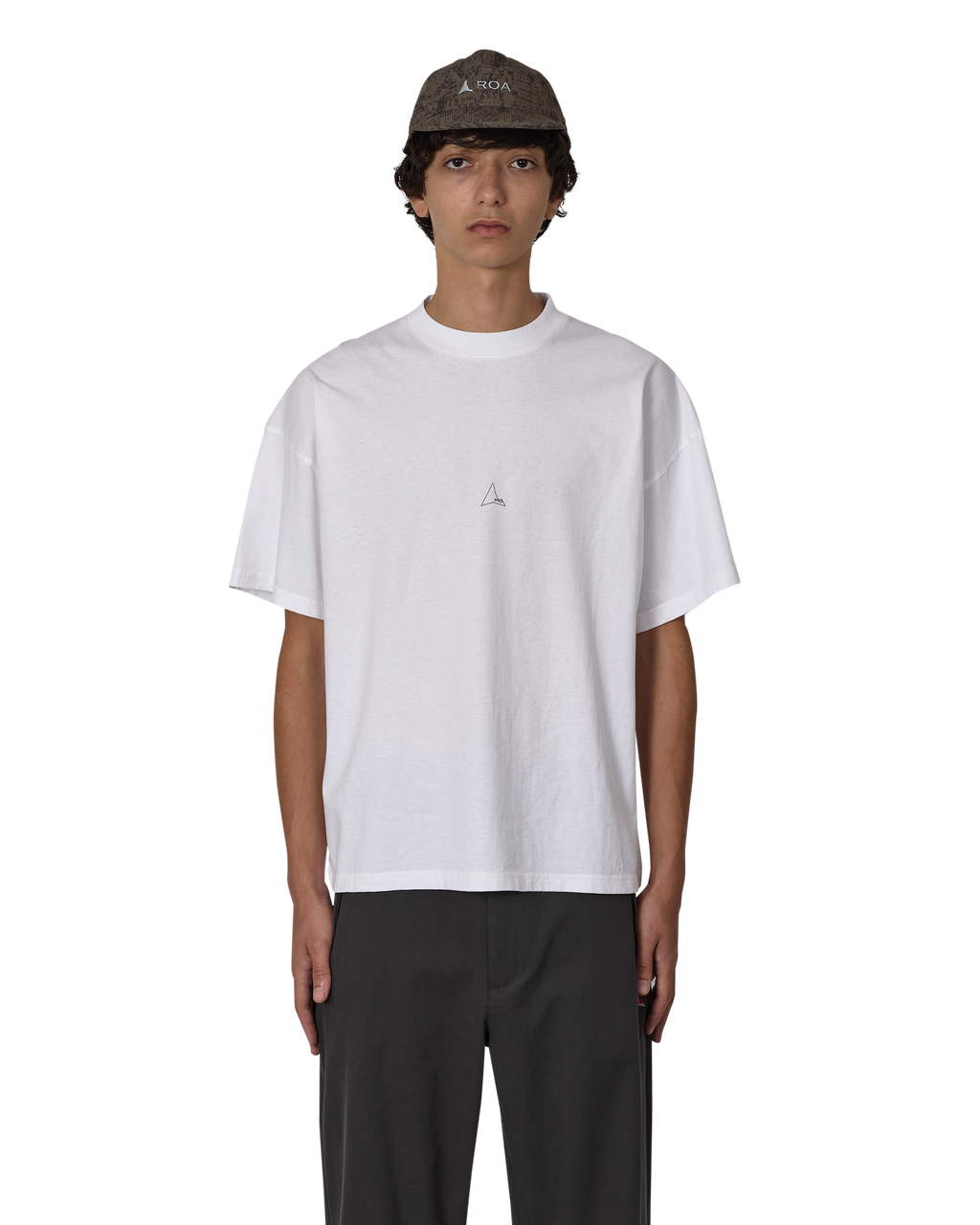 ROA Logo Organic T Shirt J316796-S-White front