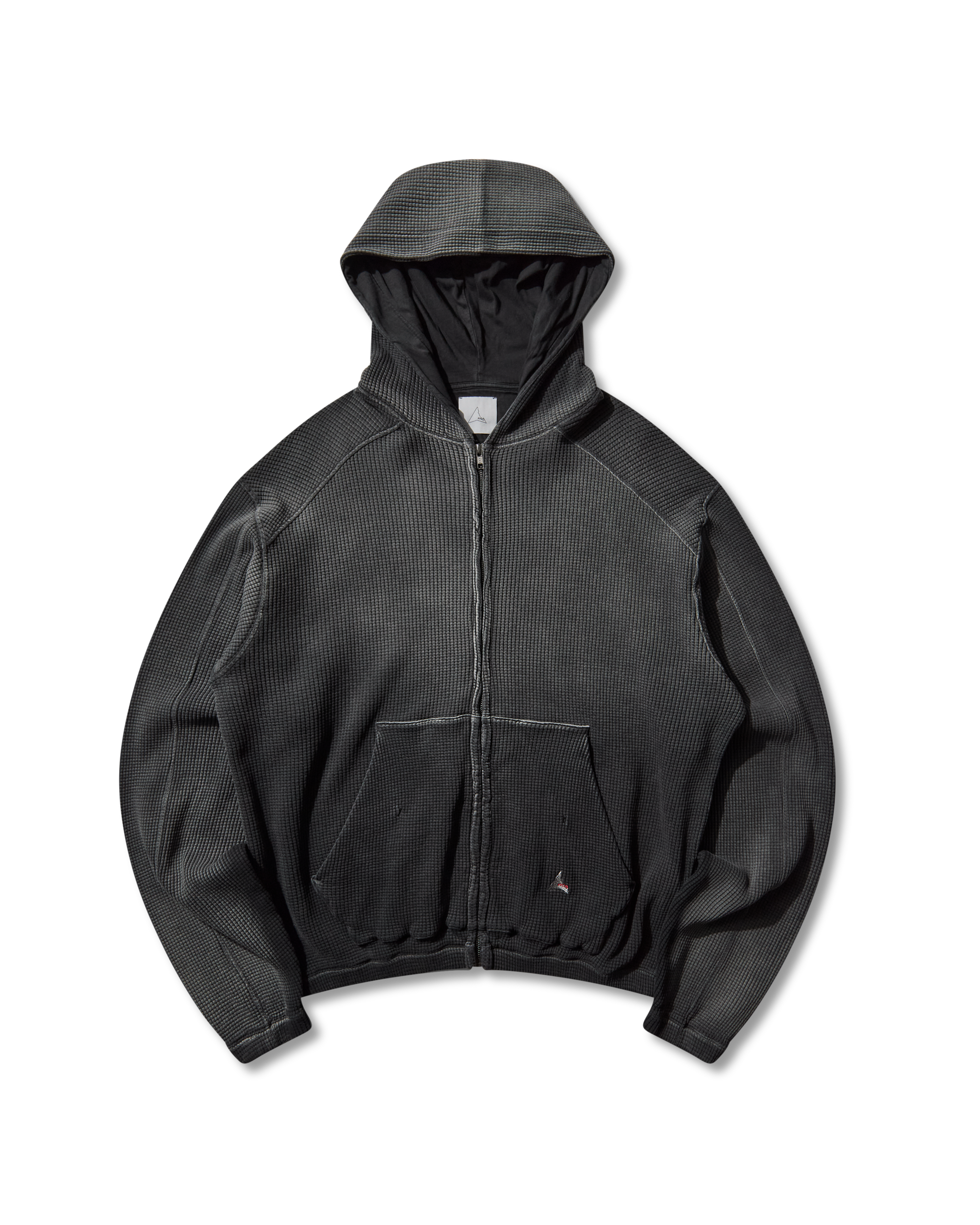 ROA Bee Sun Faded Waffle Zip Up Hoodie J316802-M-Black 9