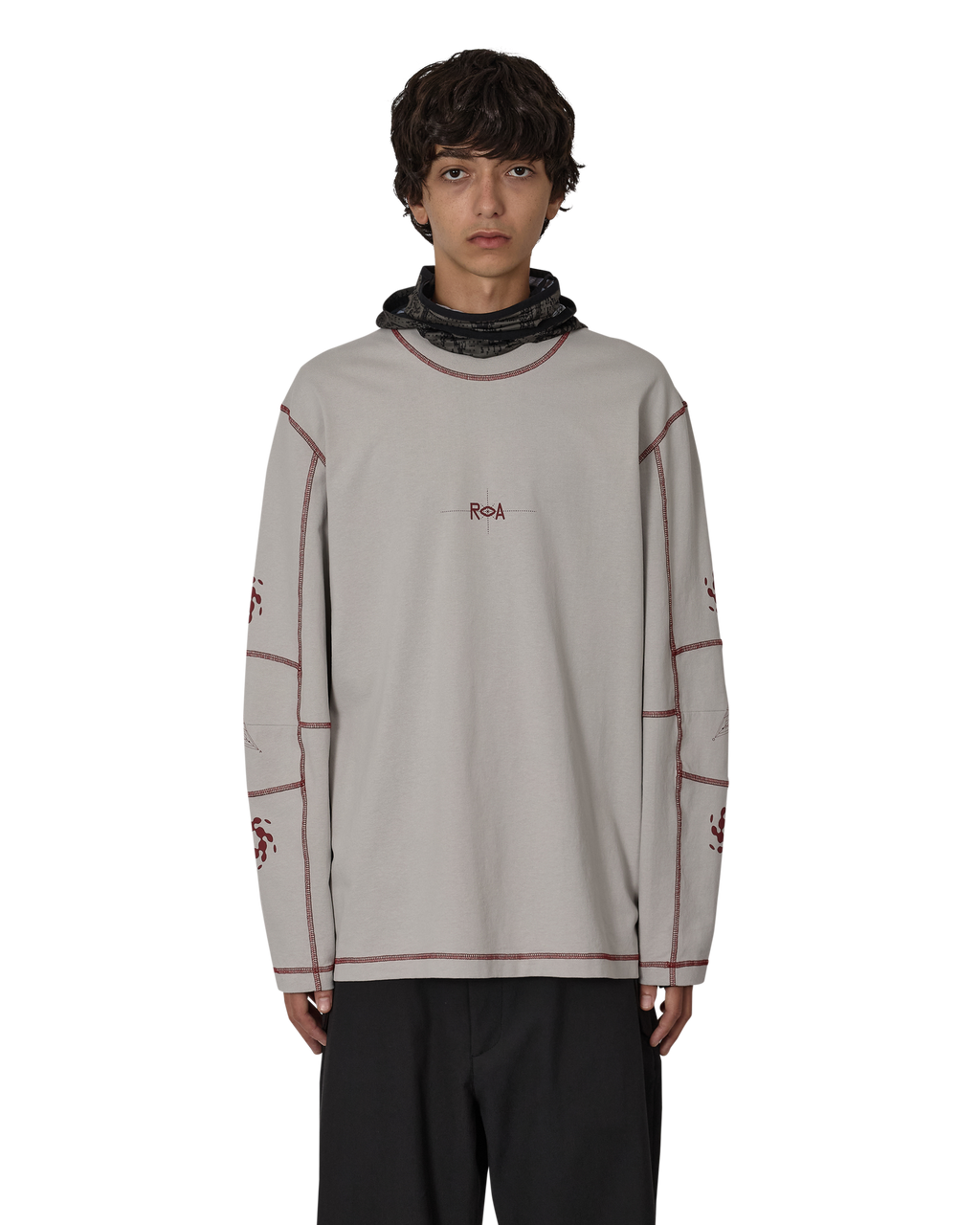 ROA Info Stitch Organic Long Sleeve J316810-S-Grey front