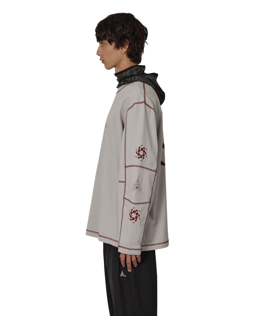 ROA Info Stitch Organic Long Sleeve J316810-S-Grey front