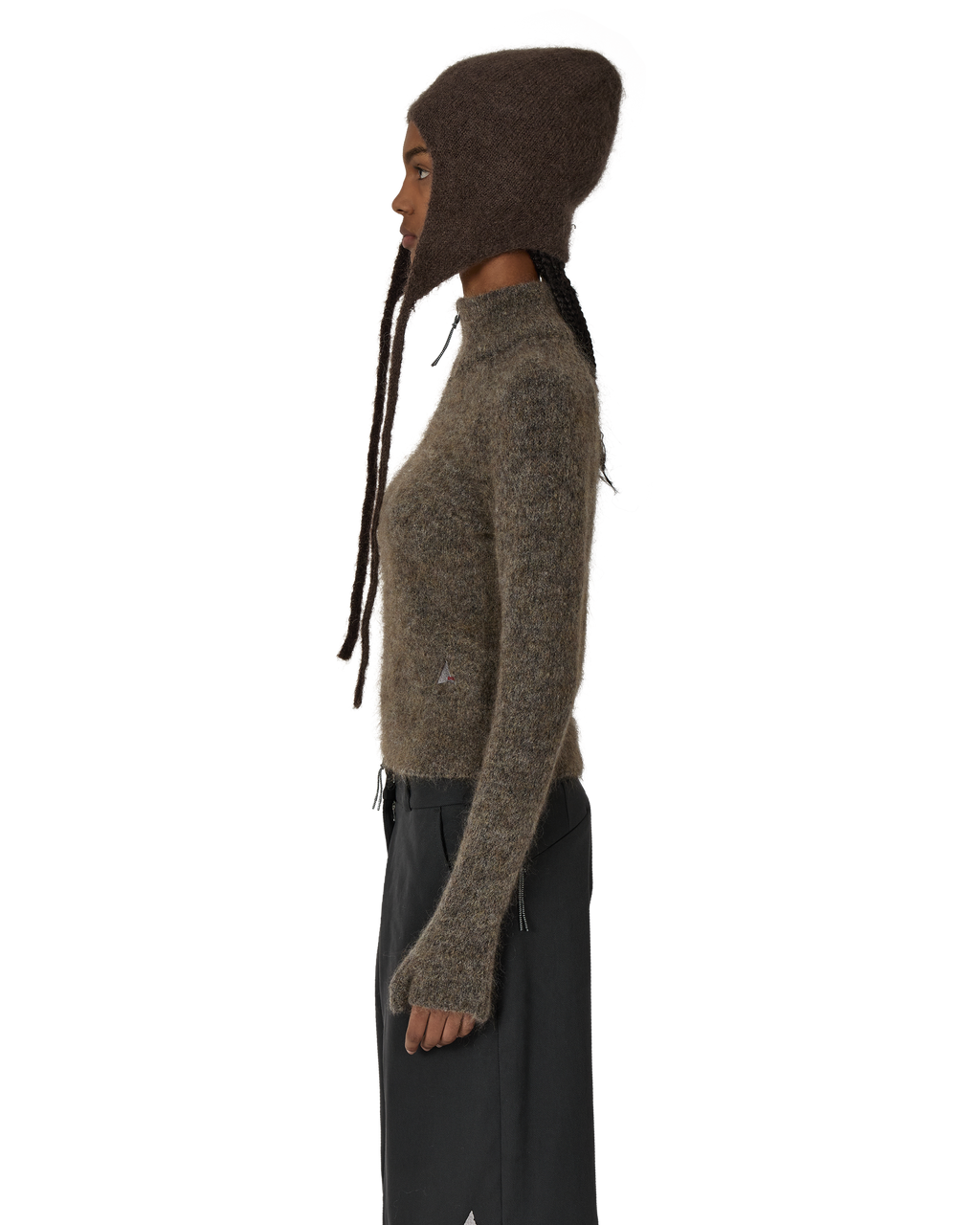 ROA Tasna Mohair Zip Up Sweater J316891-XS-Grey front
