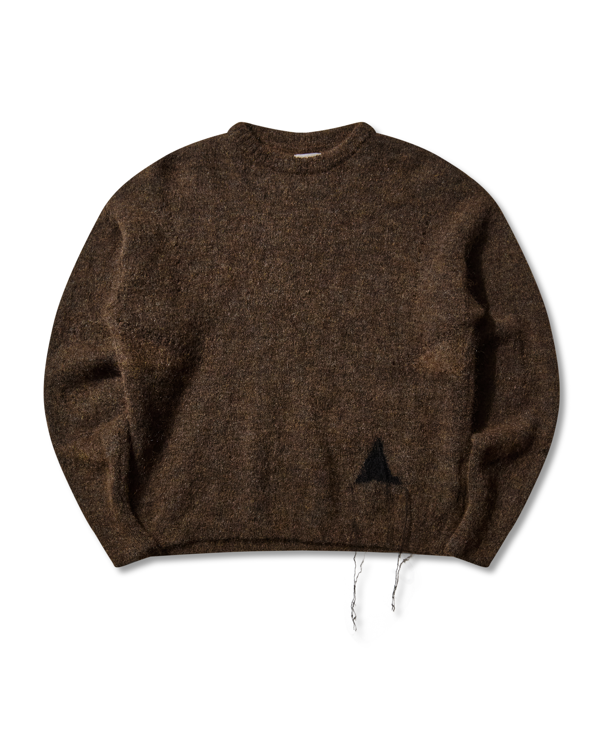 ROA Dropstitch Mohair Knit Crewneck J316886-S-Brown 9