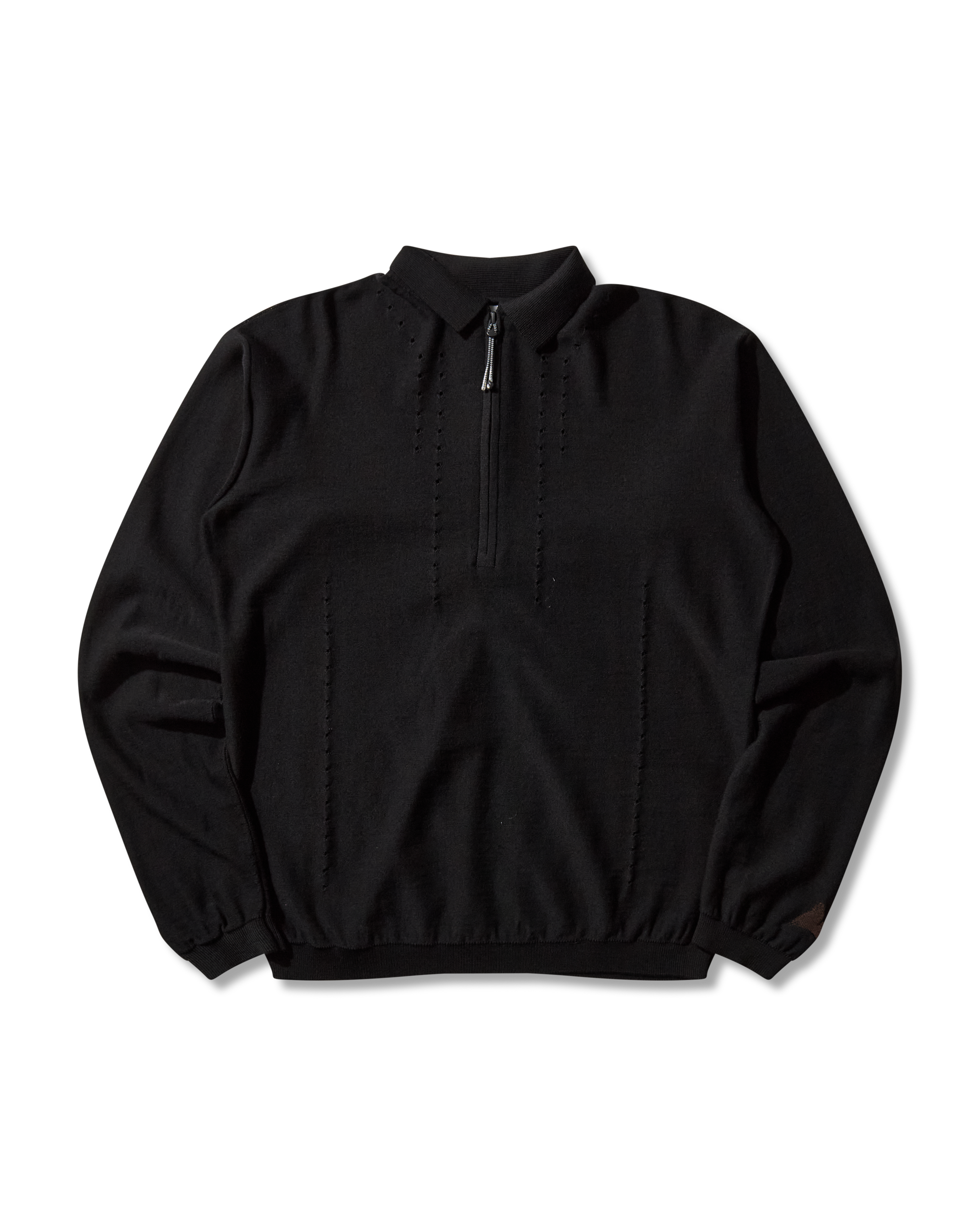 ROA Pinched Wool Knit Polo J316890-S-Black 9