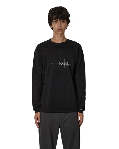 ROA Aune Seamless Knit Long Sleeve J316918-S-Black front