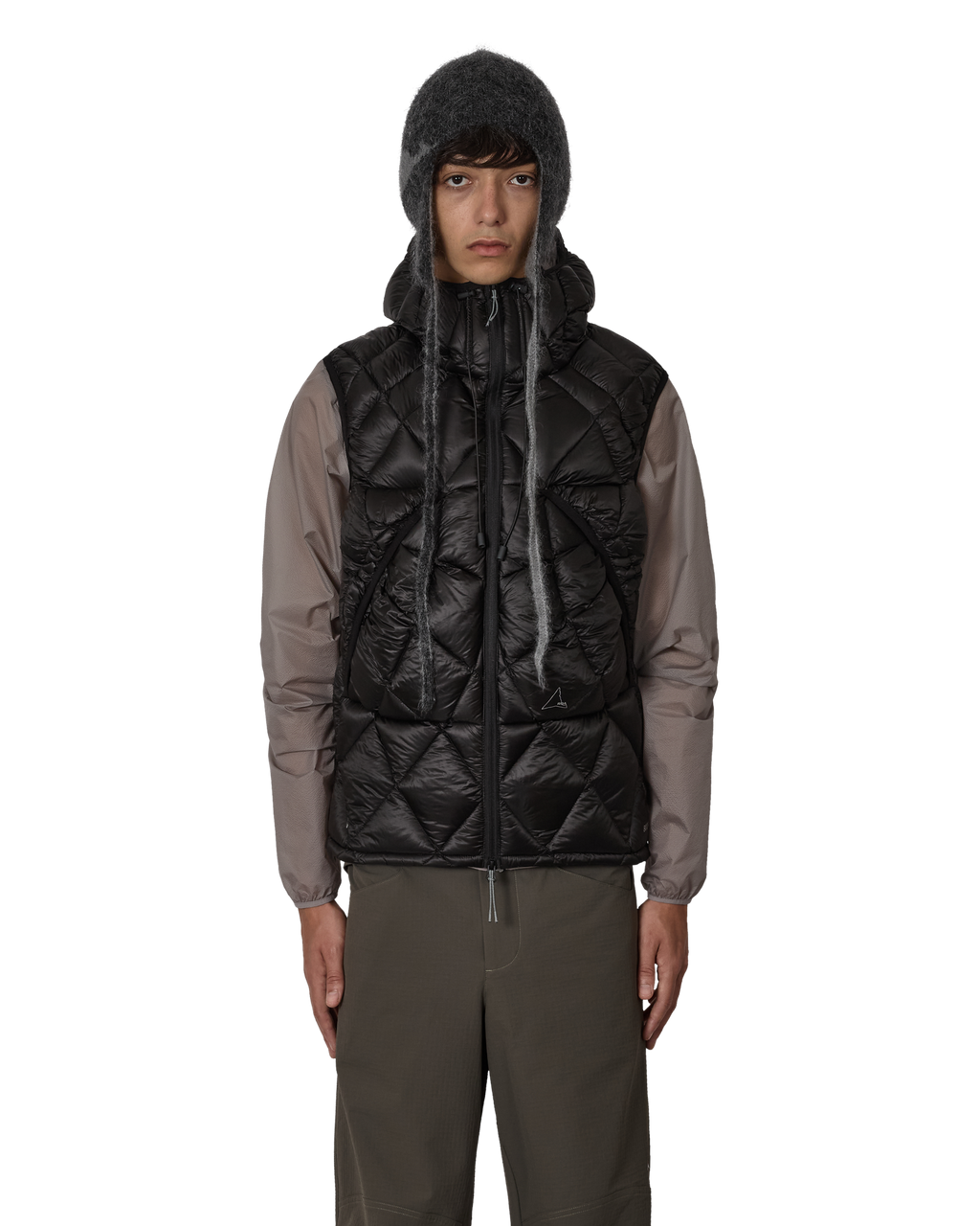 ROA Nuna 800 Fill Power Hooded Down Vest J318317-S-Black front