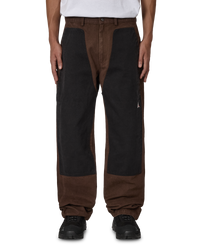Thumbnail Fomes Double Knee Washed Canvas Pant Dark Brown Black