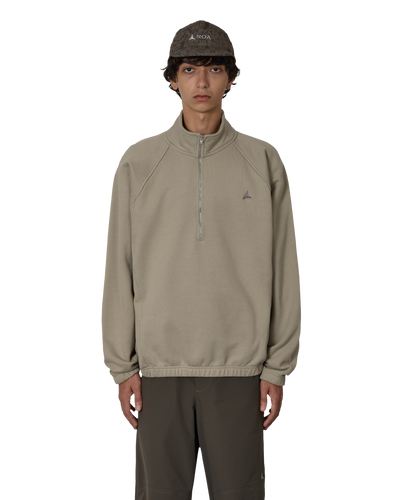 ROA Logo 490gsm Heavy Half Zip J318540-S-Grey front