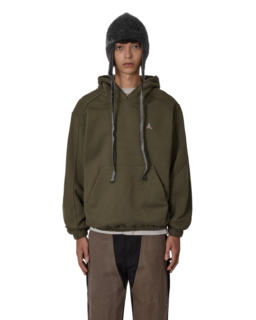 ROA Logo 490gsm Hoodie J318542-S-Green front