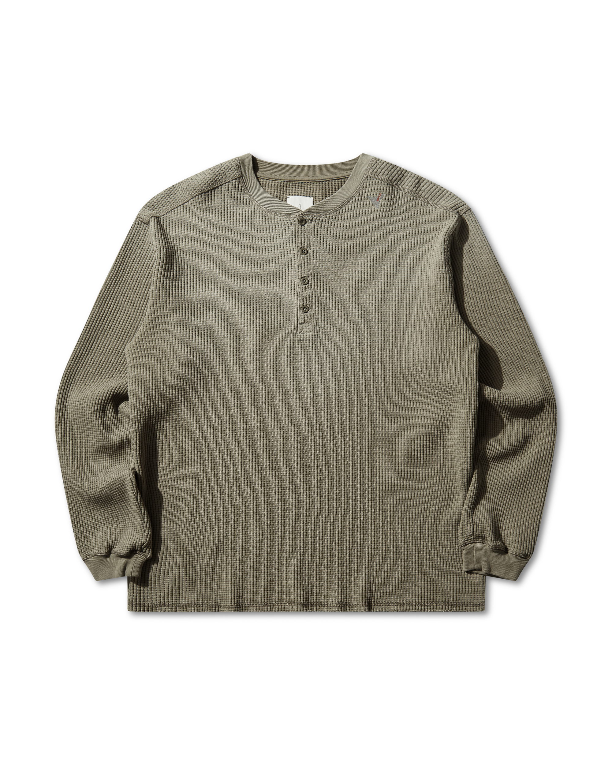 ROA Bee Sun Faded Organic Waffle Serafino Long Sleeve J325239-S-Green 9