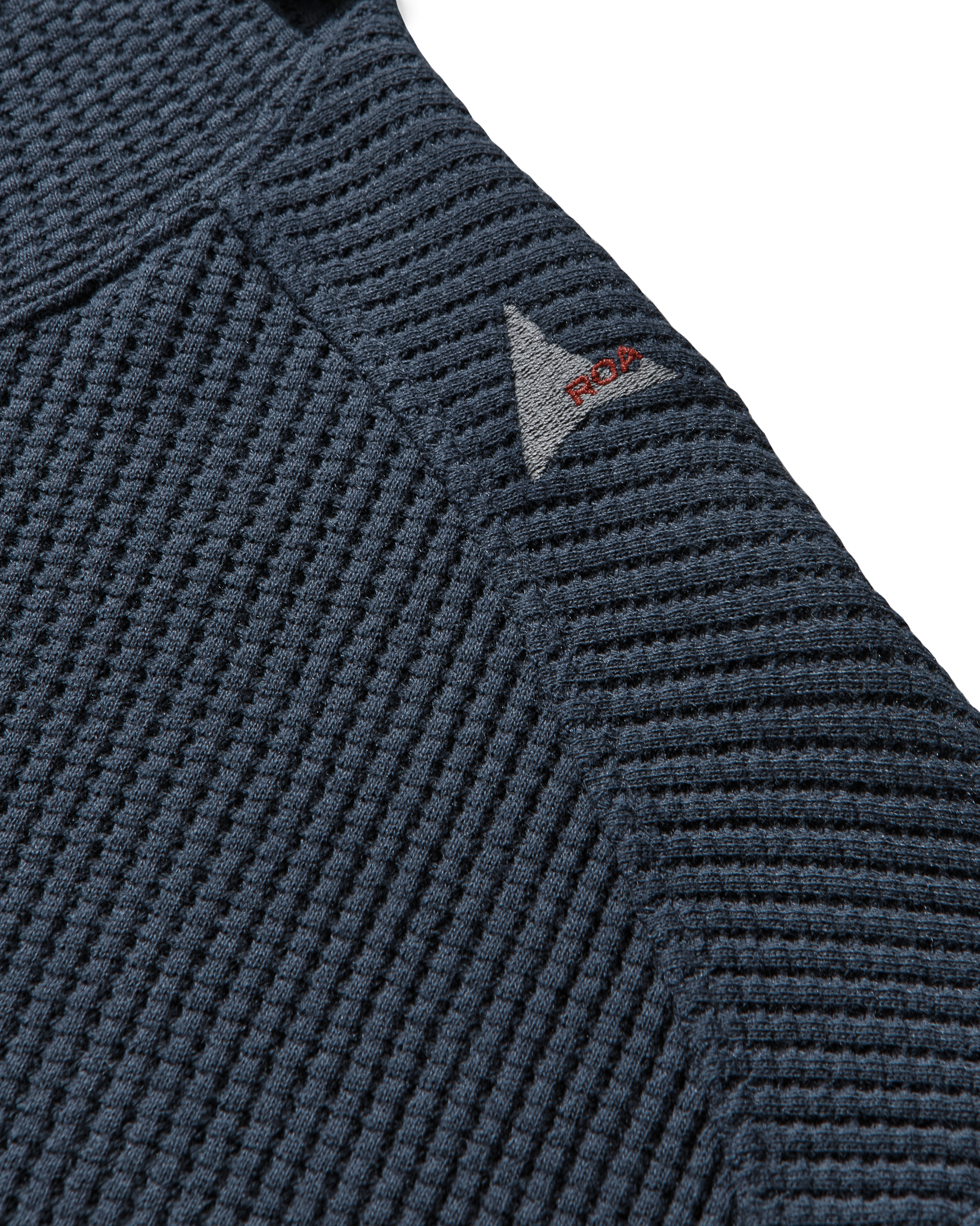 ROA Bee Sun Faded Organic Waffle Zip Up Hoodie J325240-S-Blue 11