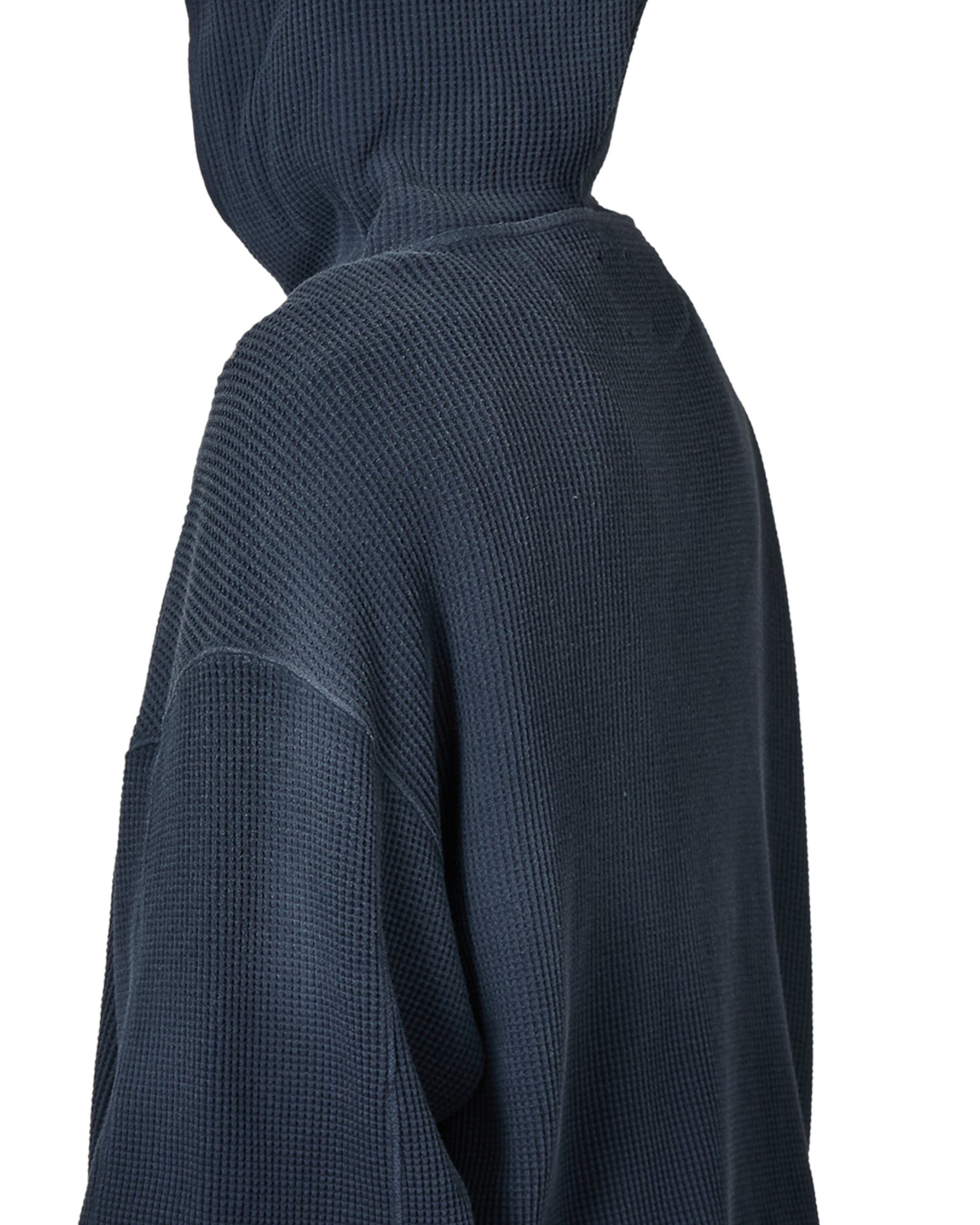 ROA Bee Sun Faded Organic Waffle Zip Up Hoodie J325240-S-Blue 7