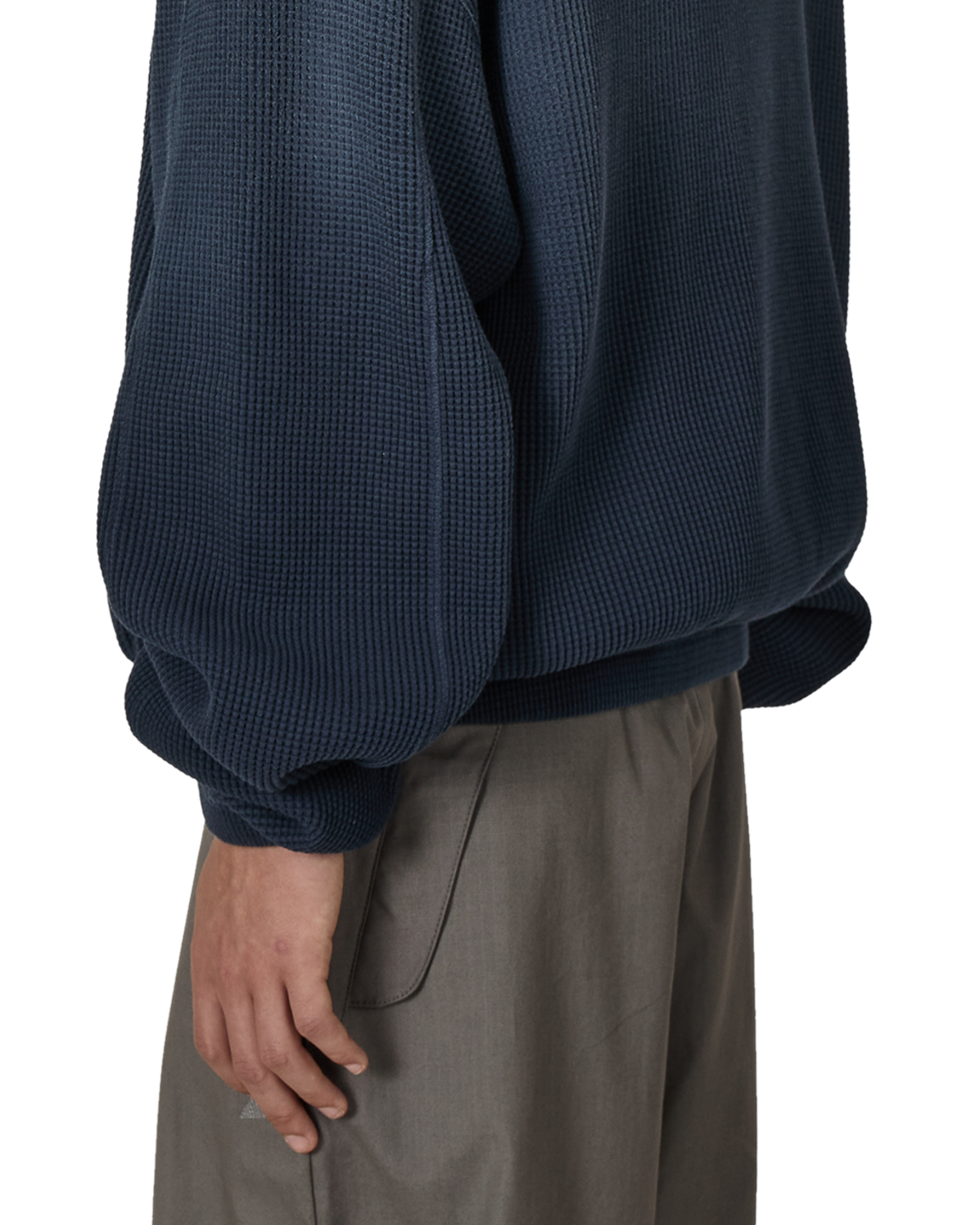 ROA Bee Sun Faded Organic Waffle Zip Up Hoodie J325240-S-Blue 8