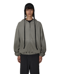 Thumbnail Bee Sun Faded Organic Waffle Zip Up Hoodie Grey
