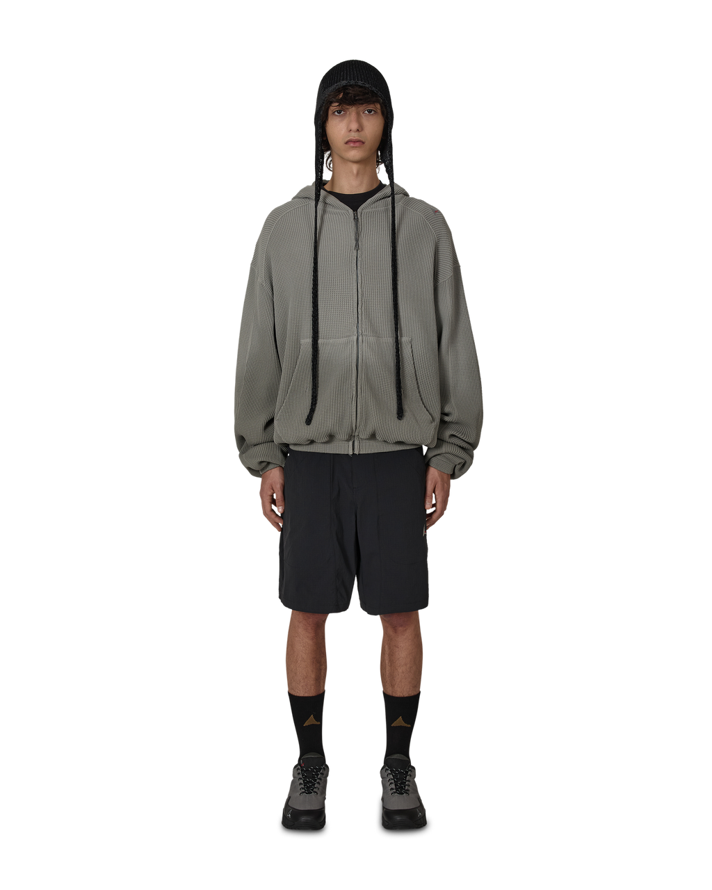 Bee Sun Faded Organic Waffle Zip Up Hoodie – ROA