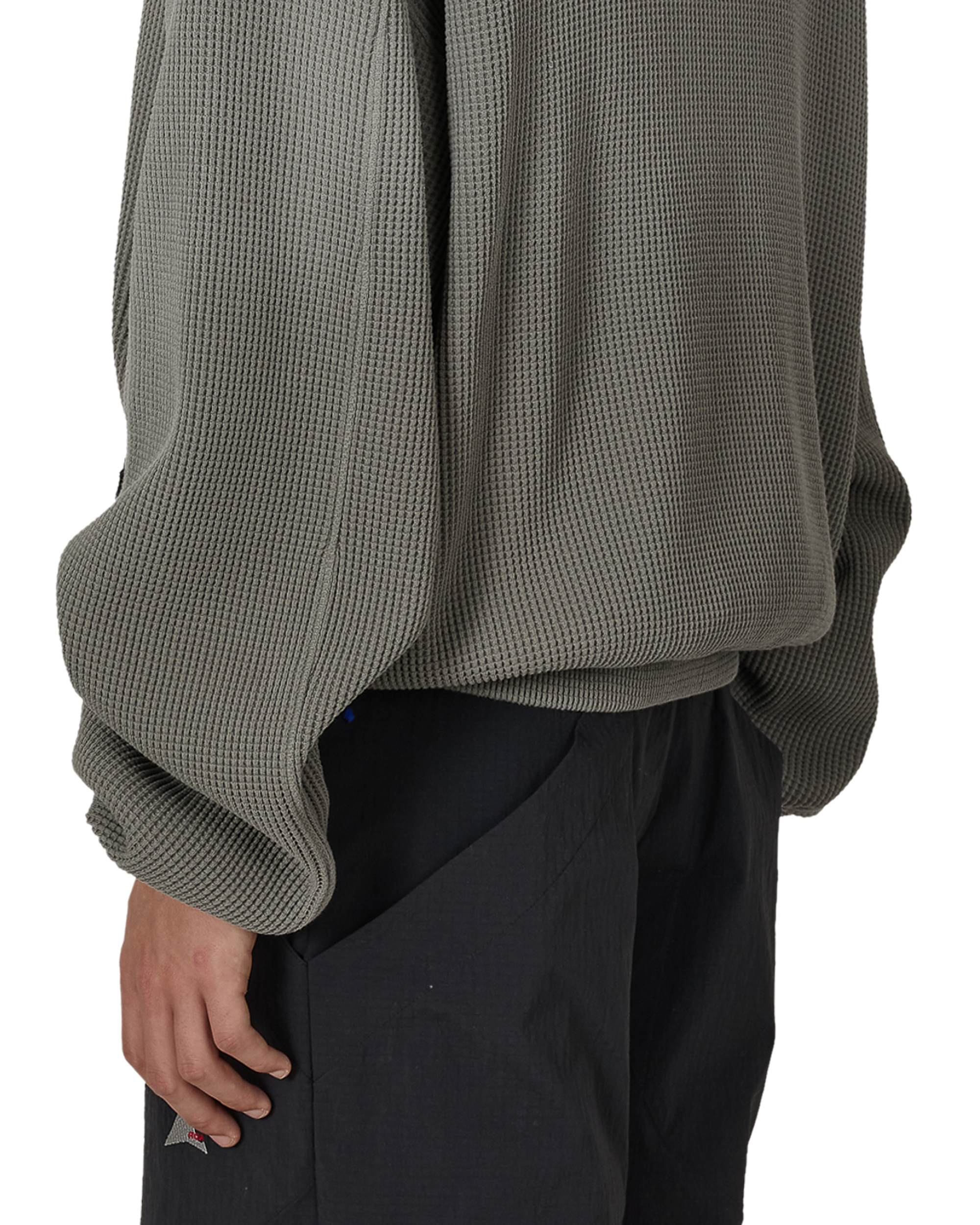 ROA Bee Sun Faded Organic Waffle Zip Up Hoodie J325241-S-Grey 8