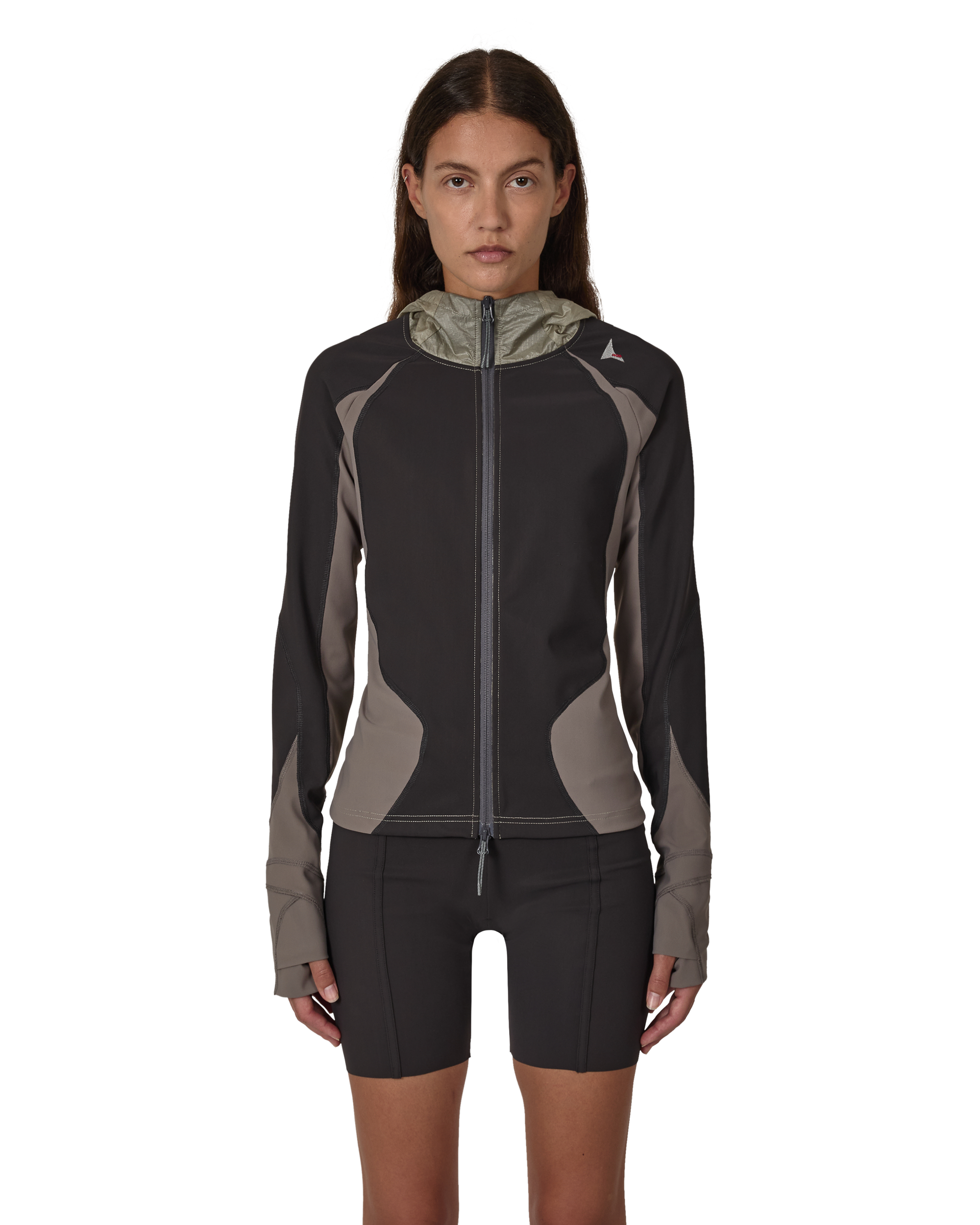 ROA Spine Stretch Hooded Jacket J325333-XS-Brown front