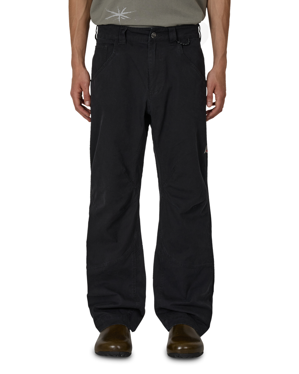 ROA Crimp Shaped Cotton Pants J325338-S-Black front