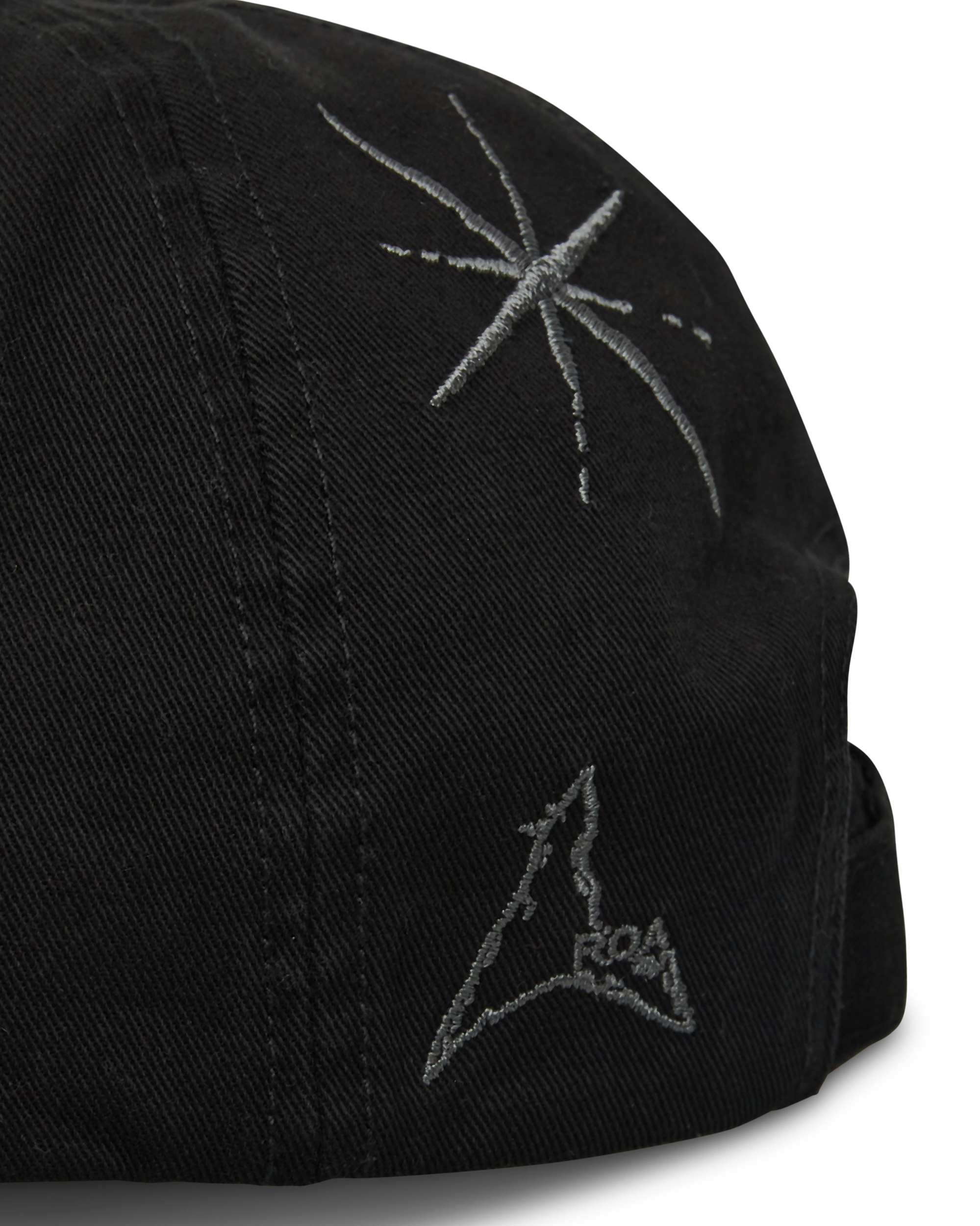 ROA Ryli Embriodered 6-Panel Cap J325322-ONE SIZE-Black 6