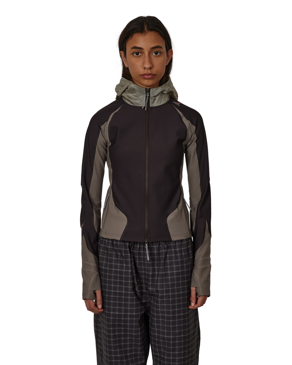 ROA Spine Stretch Hooded Jacket J325333-XS-Brown front