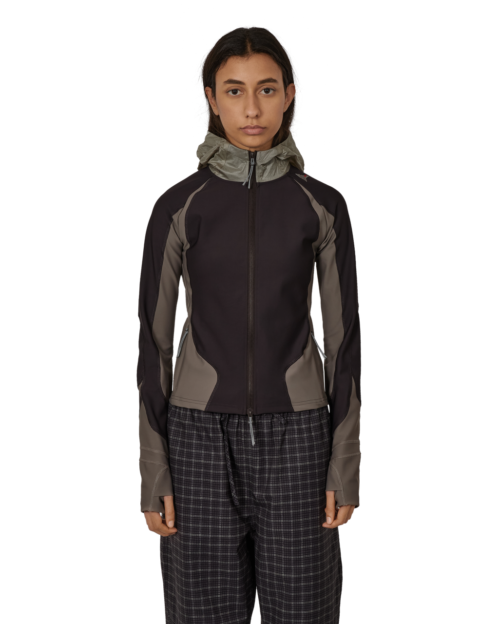 ROA Spine Stretch Hooded Jacket J325333-XS-Brown front