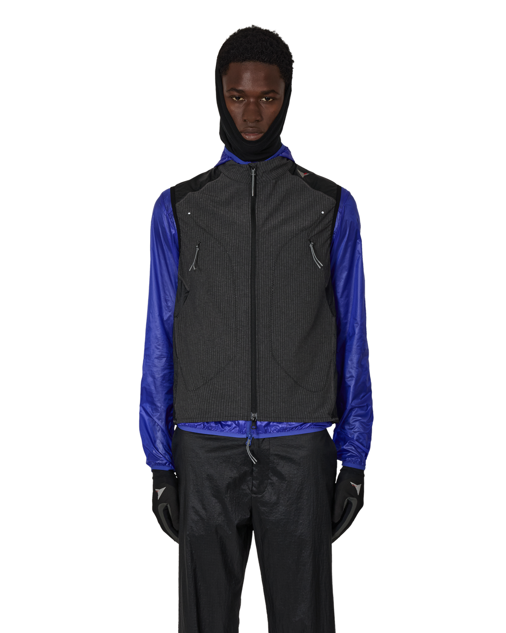 ROA Numb Pinstriped Commuting Vest J325341-S-Black front